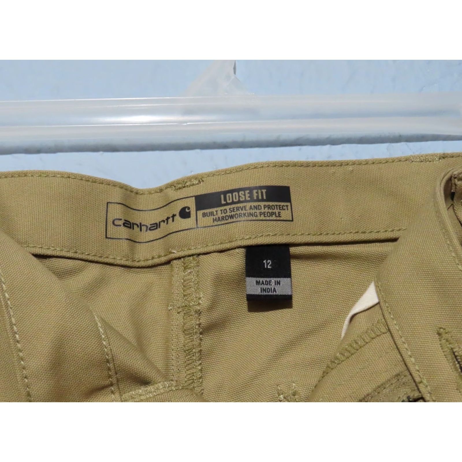 Carhartt Carhartt Women's 12 Rugged Flex Loose Fit Cargo Shorts Tan Size 34" / US 12 / IT 48 - 4 Thumbnail