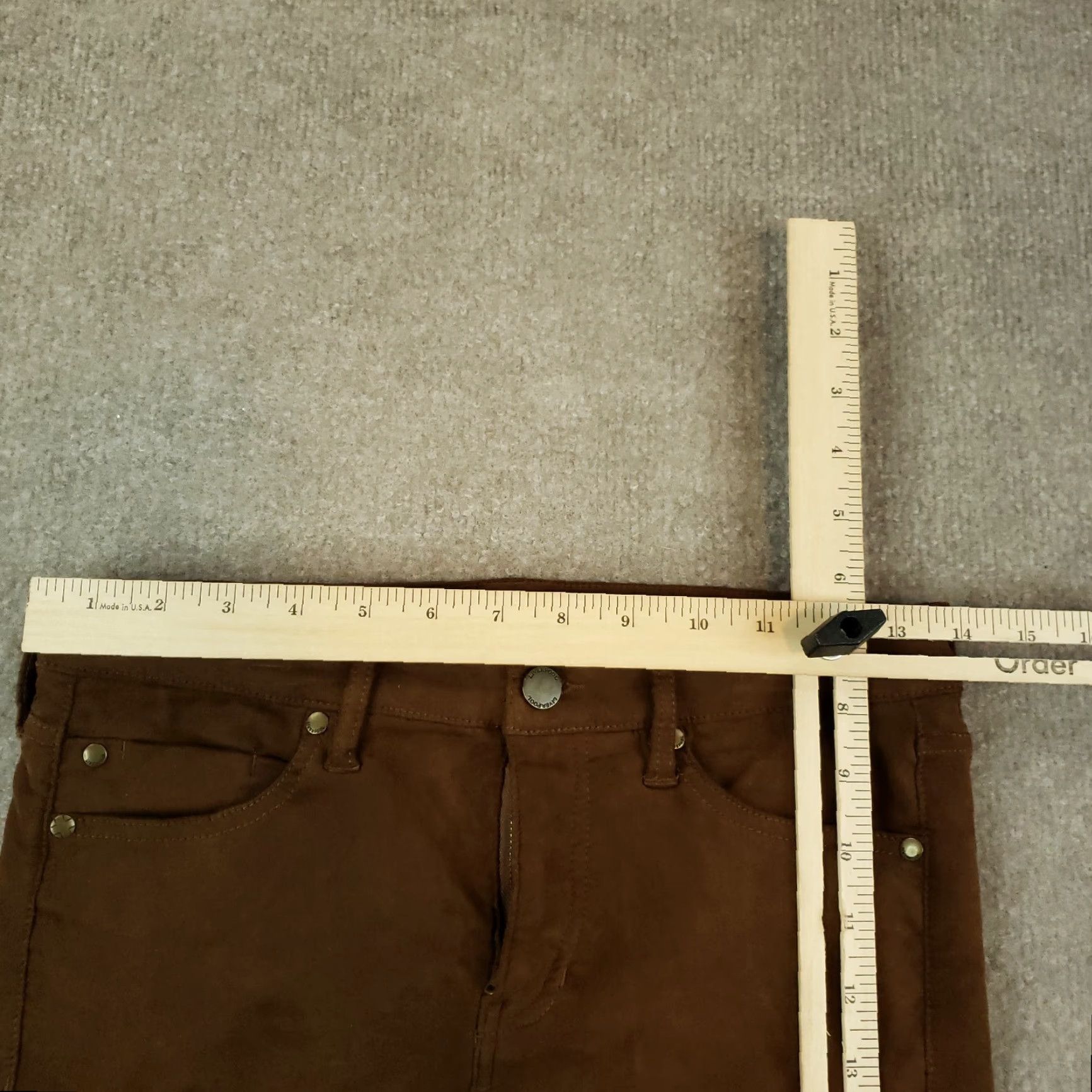 Vintage Liverpool Brand Womens Size 4 Knee Length Brown Straight Pencil Skirt 4/27 Zip Solid Polyester Spandex Size 27" / US 4 / IT 40 - 5 Thumbnail