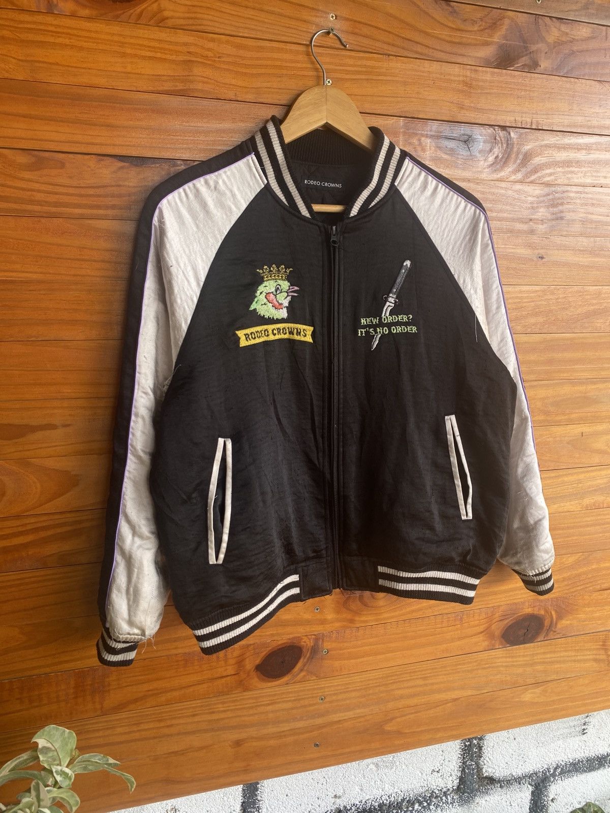 Japanese Brand Rodeo Crowns Embroidered Sukajan Jacket Black & White Size US M / EU 48-50 / 2 - 6 Thumbnail