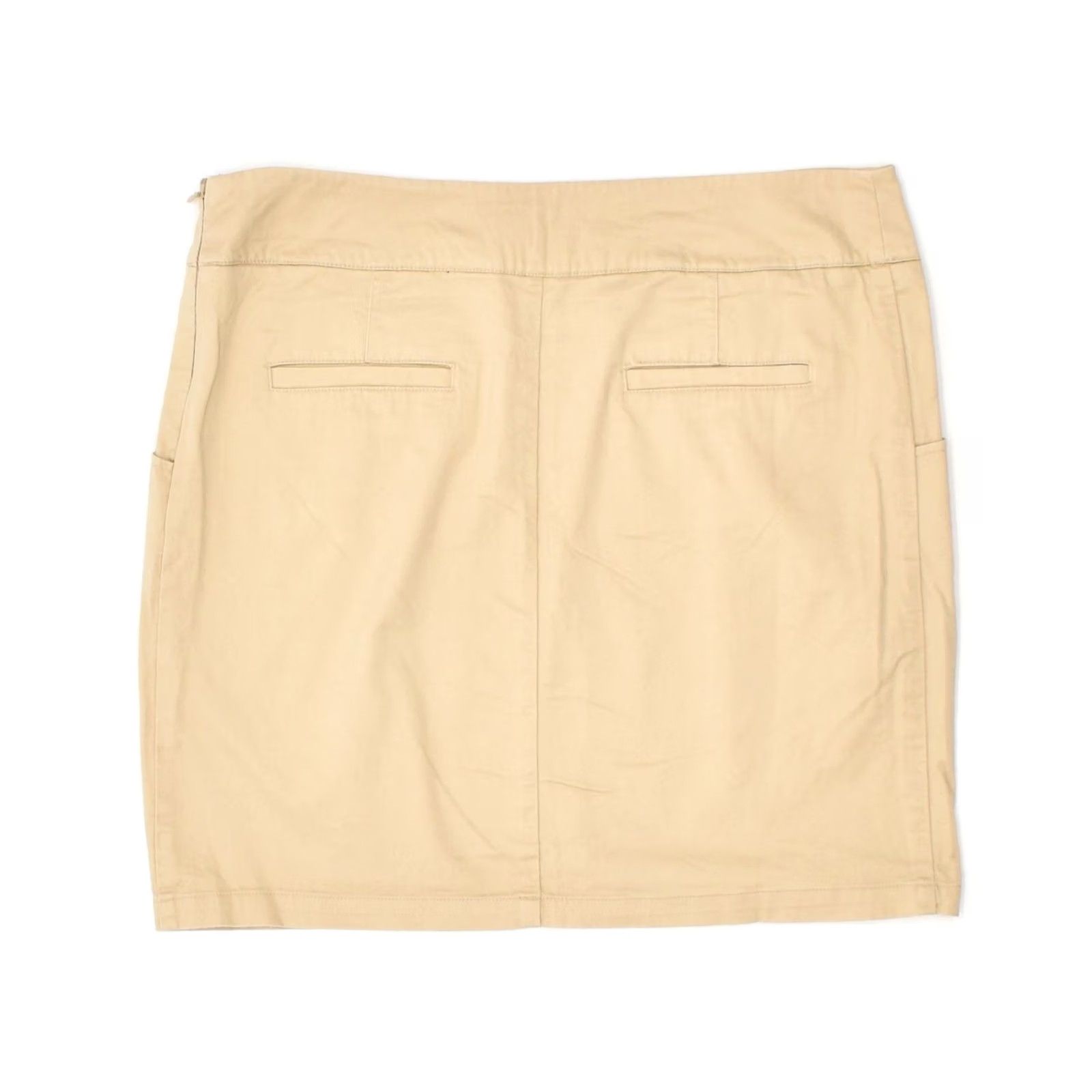 Mossimo MOSSIMO Womens Skirt Beige Cotton Medium W32 US 8 Straight OG05 Size 32" / US 10 / IT 46 - 2 Thumbnail