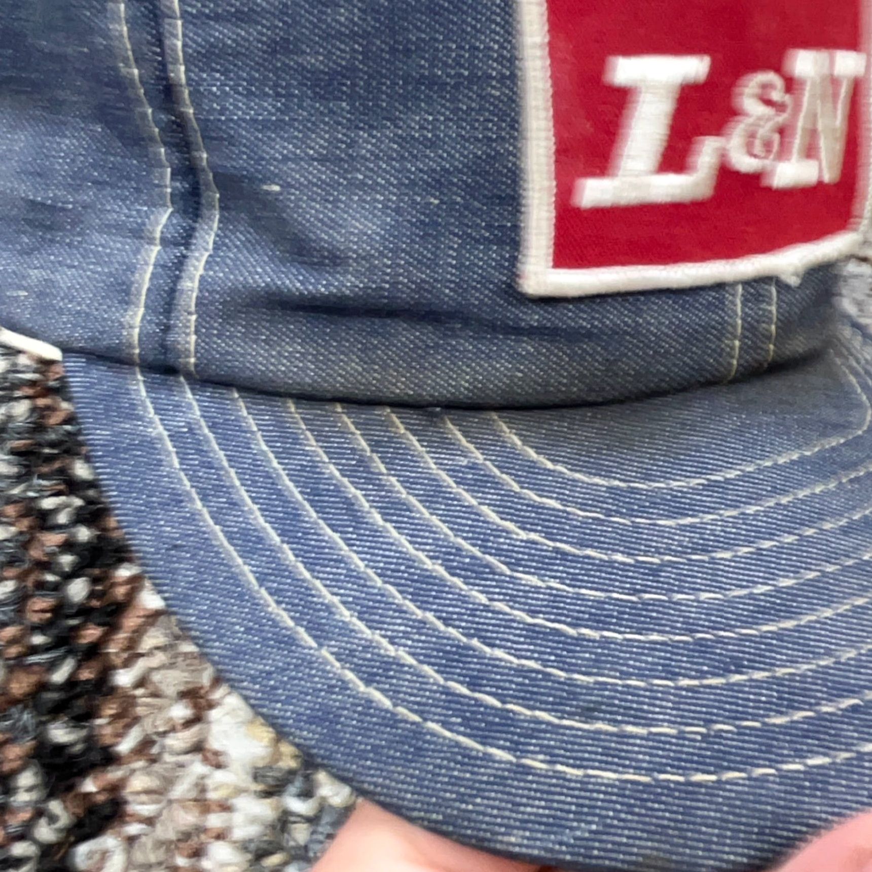 Vintage VINTAGE Louisville MFG Trucker Hat Cap Adjustable Denim Cotton Blue 80s 90s USA Logo Classic Outdoor Men's Size ONE SIZE - 5 Thumbnail