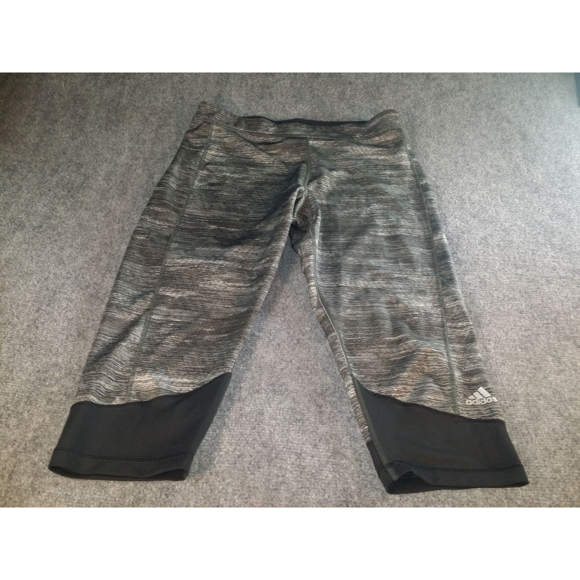 Adidas Adidas Techfit Athletic Capri Leggings Women Sz L Black Prin Size 38" / US 16 / IT 52 - 1 Thumbnail