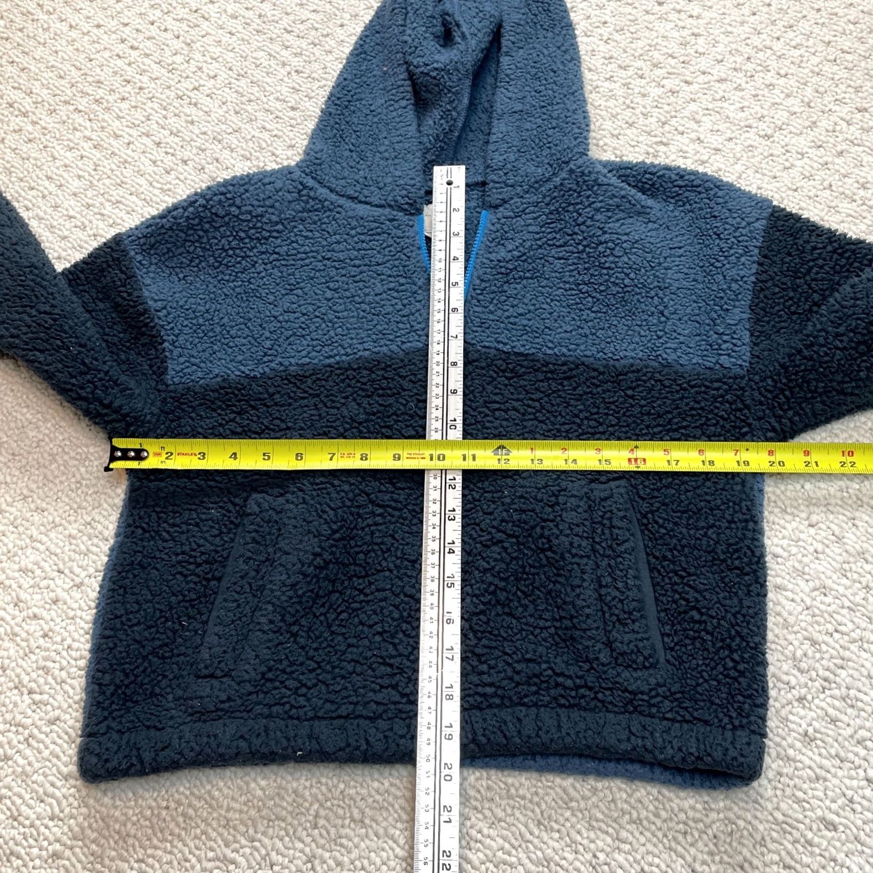 American Eagle Outfitters American Eagle Outfitters Sweatshirt Hoodie Womens M Blue Sherpa Fleece 1/4 Zip Pullover Casual Winter Size M / US 6-8 / IT 42-44 - 3 Thumbnail