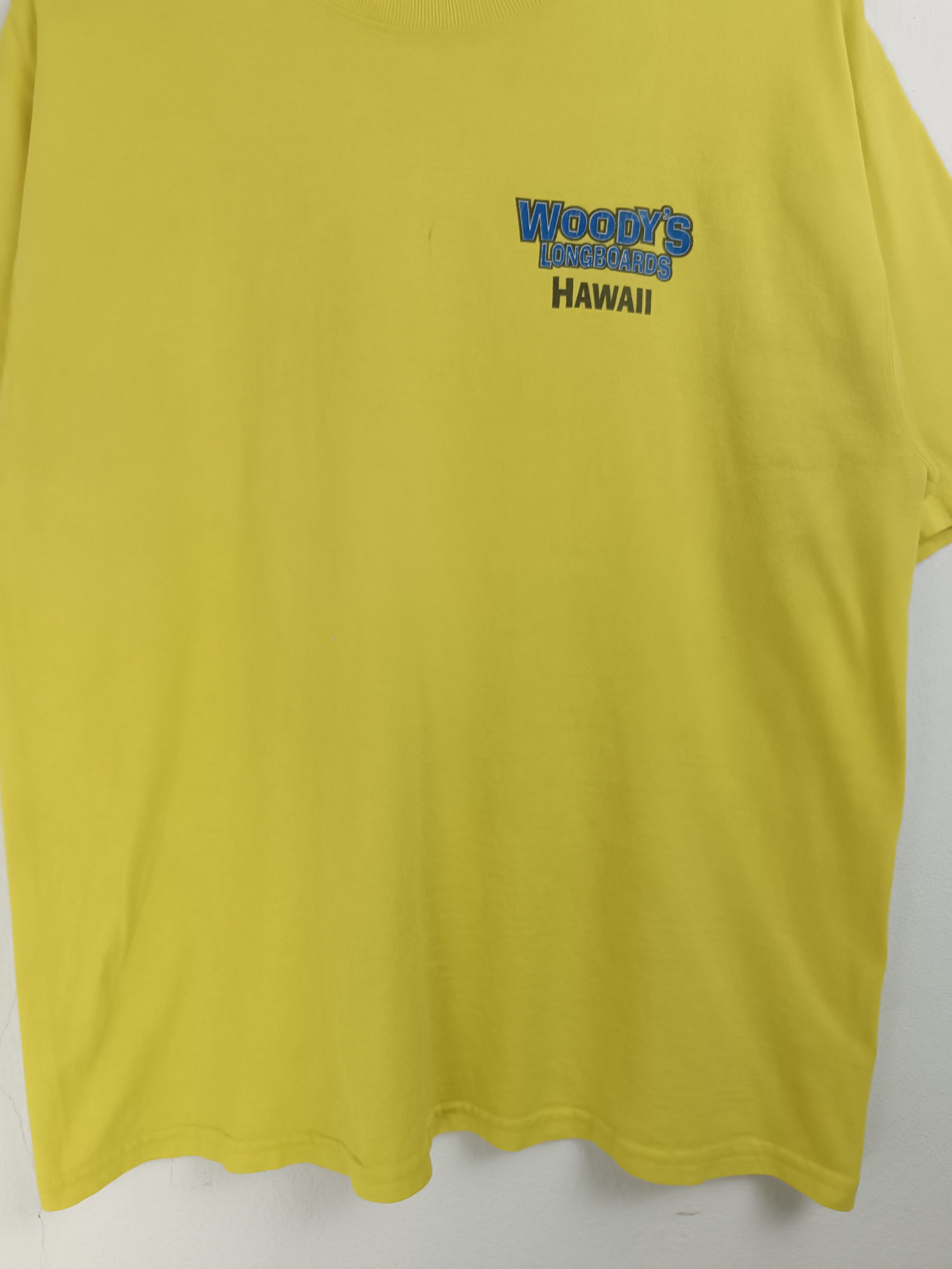 Vintage VINTAGE 90'S WOODY'S LONGBOARD HAWAII ALOHA SEXY BEACH TEE Size US L / EU 52-54 / 3 - 7 Thumbnail