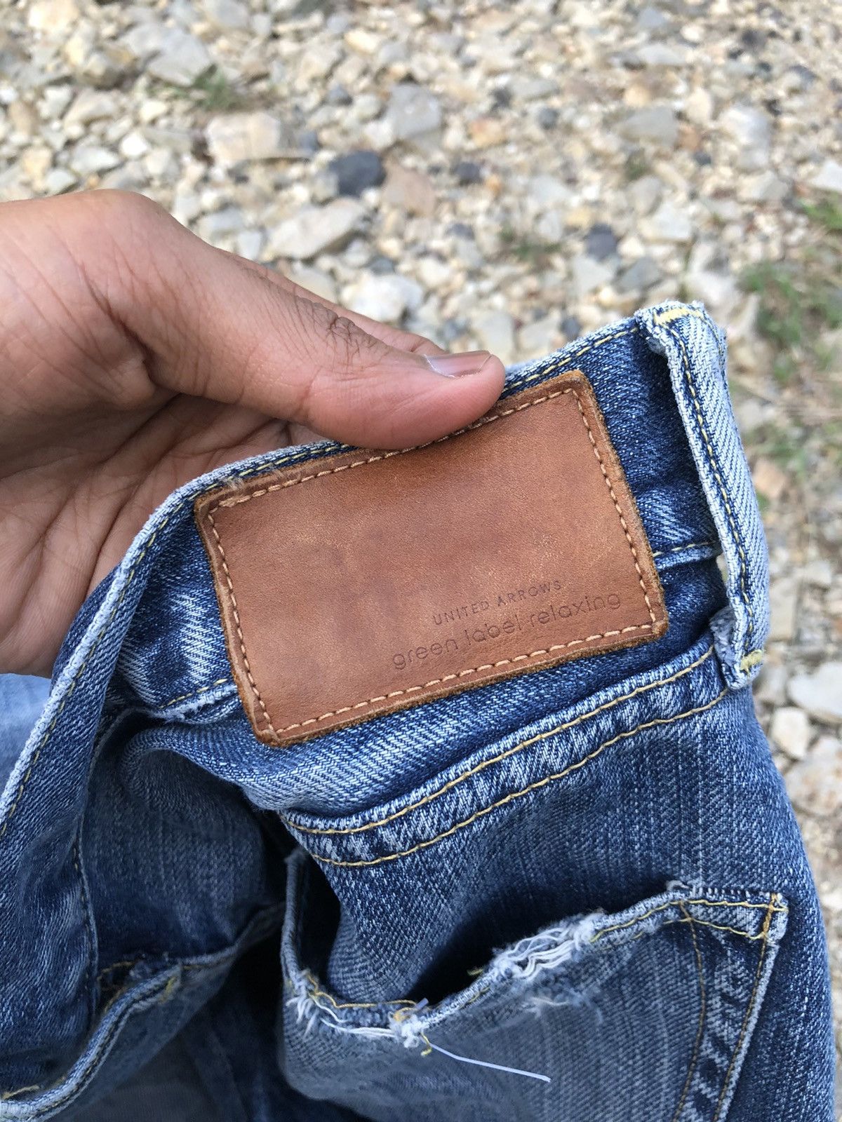 United Arrows SELVEDGE DISTRESSED DENIM BY GREEN LABEL Size US 31 - 4 Thumbnail