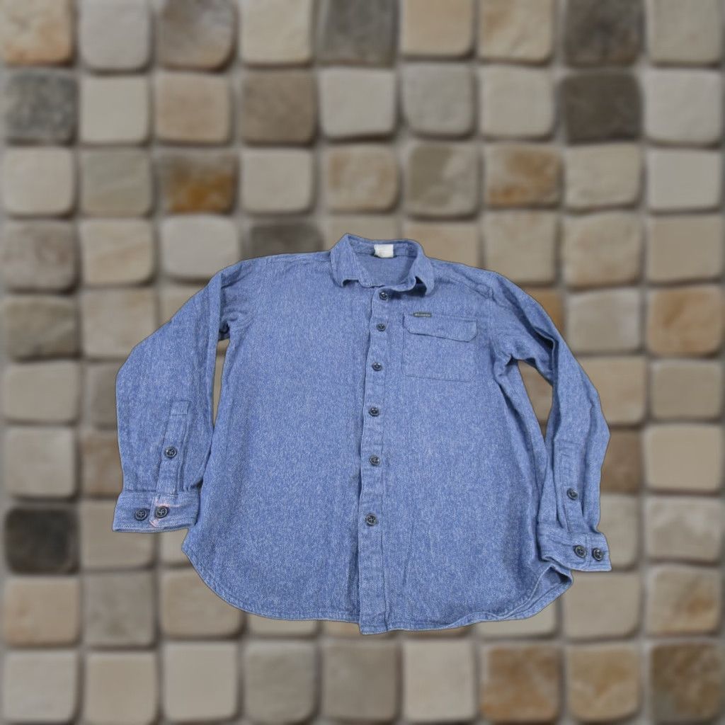 Vintage VINTAGE Columbia Shirt Mens Medium Blue Flannel Cotton Workwear Button-Up Long Sleeve Collared Button-Front 90s Mens Size US M / EU 48-50 / 2 - 1 Thumbnail