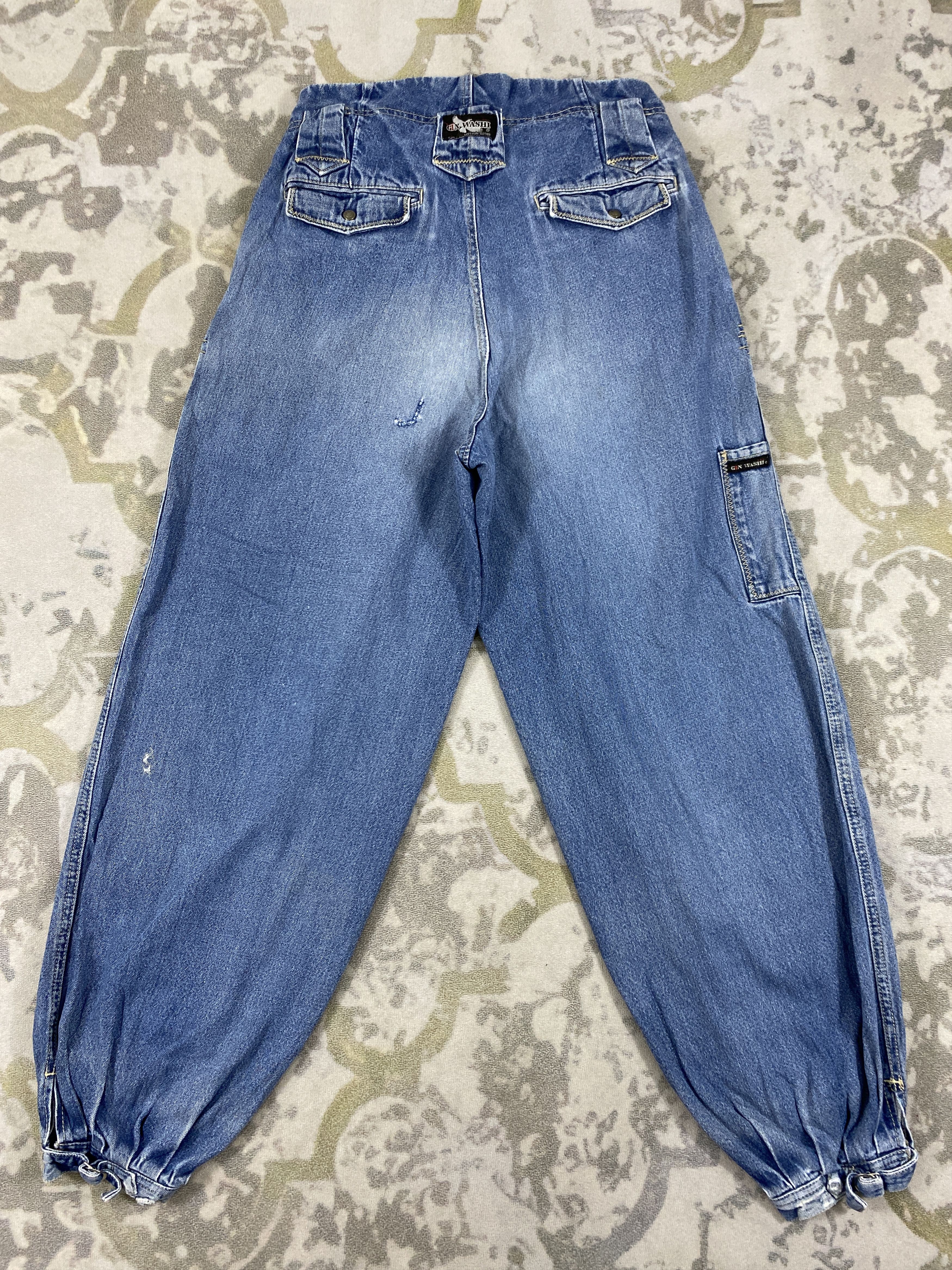 Japanese Brand Vintage Gin Washi Baggy Distressed Jeans 31x30 Denim- JN3827 Size US 31 - 2 Thumbnail
