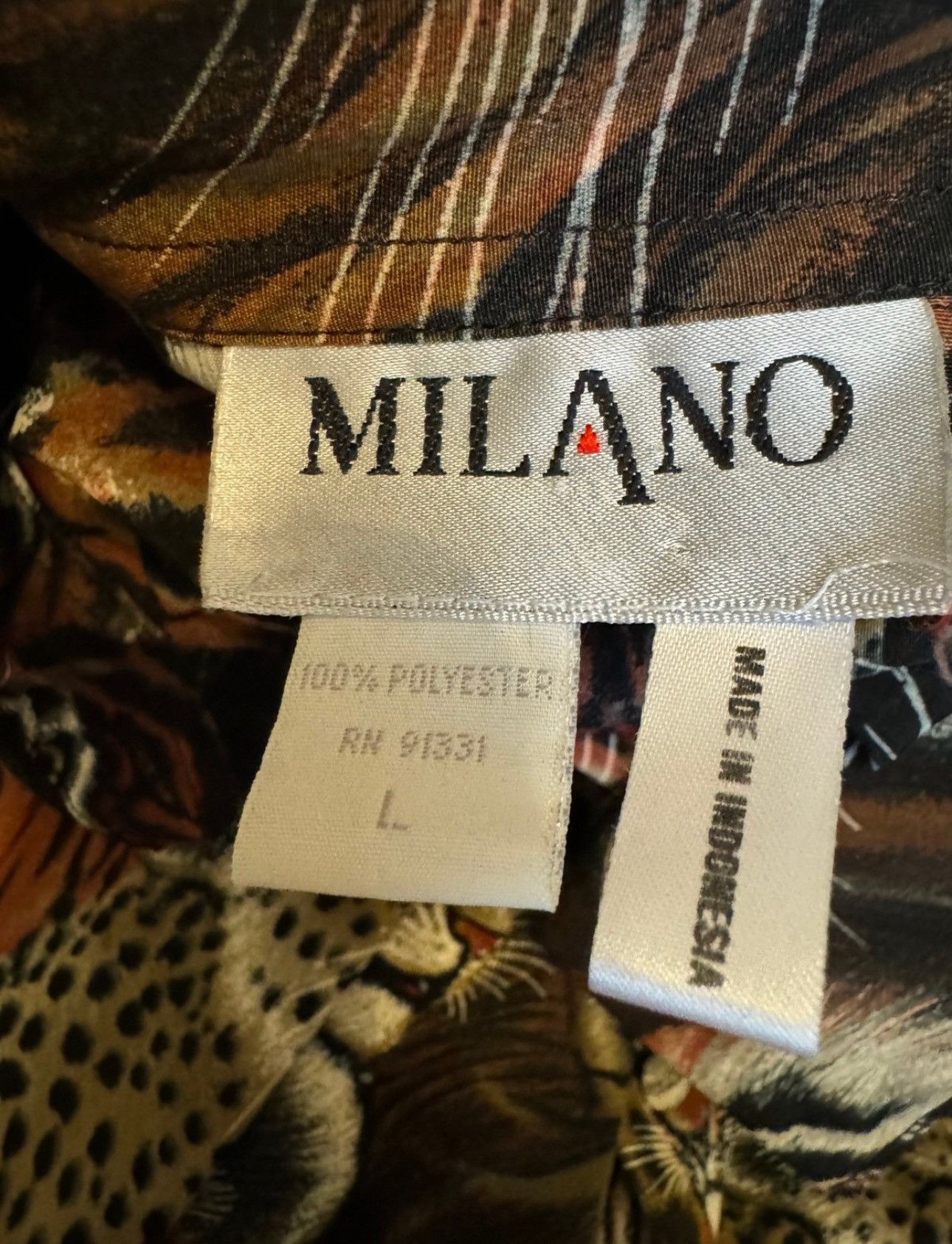 Other Vintage Milano Tiger, Lion & Leopard Shirt Size Large Size L / US 10 / IT 46 - 3 Thumbnail