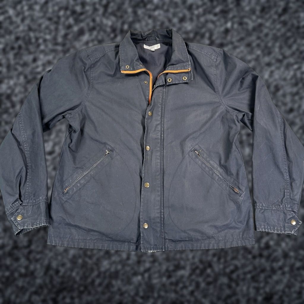 Vintage Jack Spade Jacket Mens L Blue Waxed Cotton Canvas Full Zip Outdoor M231 Windbreaker Weathergear Pockets Zipped 100% Cotton" Size US L / EU 52-54 / 3 - 1 Thumbnail