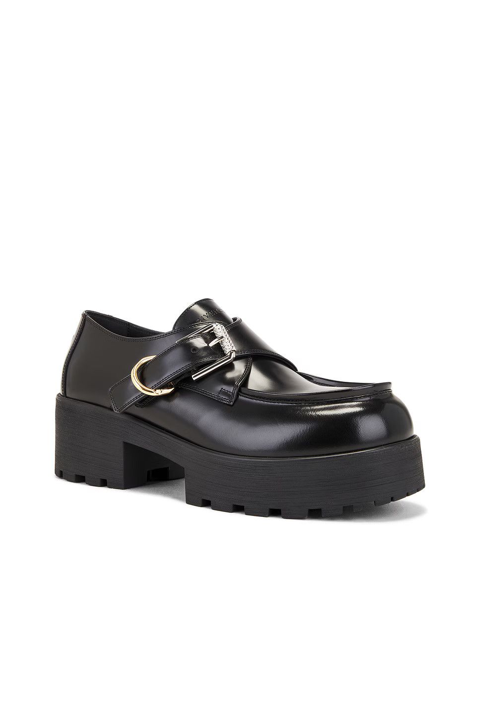 Givenchy o1w1db10326 Voyou Monk Loafers in Black Size US 7 / IT 37 - 2 Thumbnail
