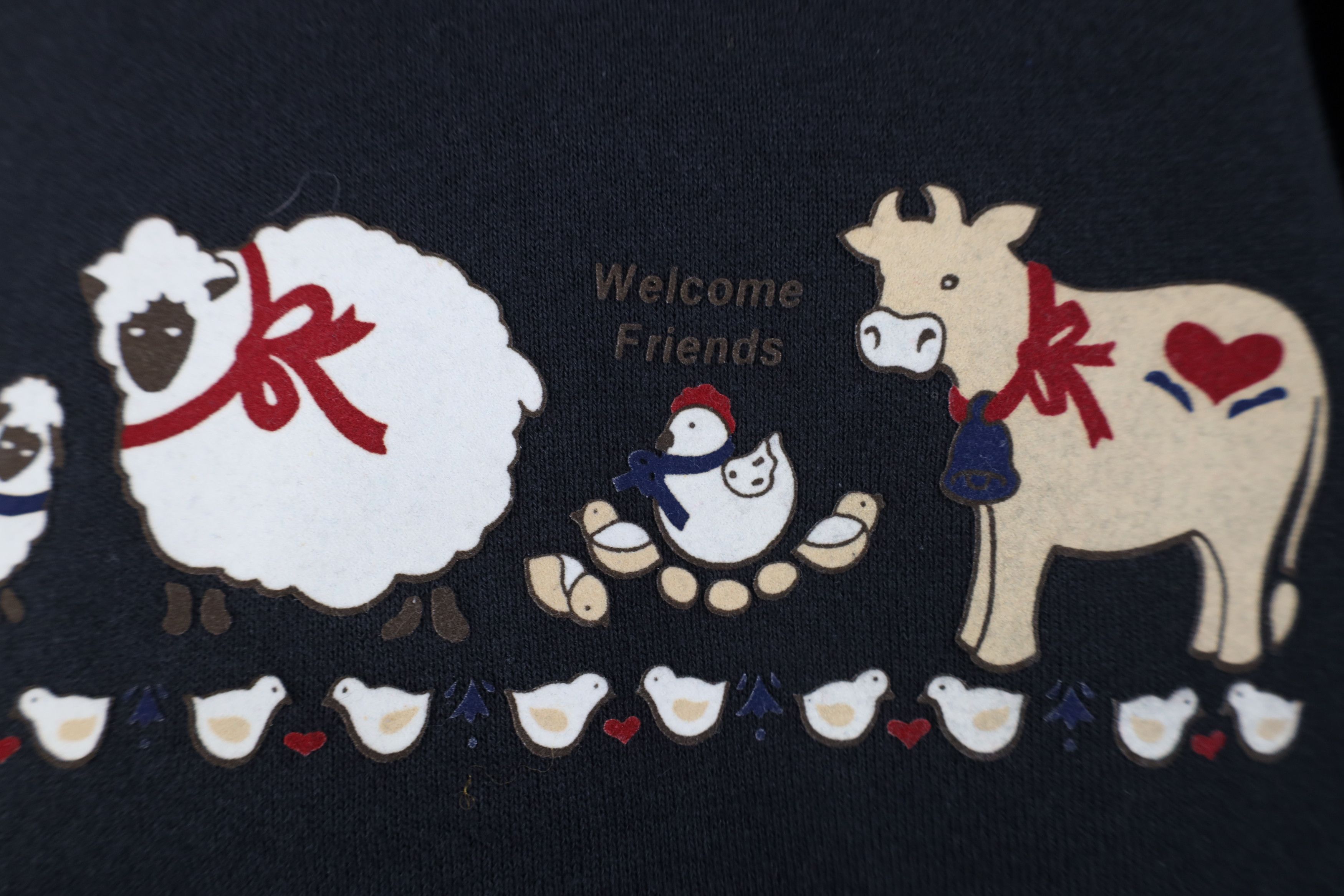 Vintage Vintage 90s Country Farmhouse Heart Animals Sweatshirt USA Size L / US 10 / IT 46 - 6 Thumbnail