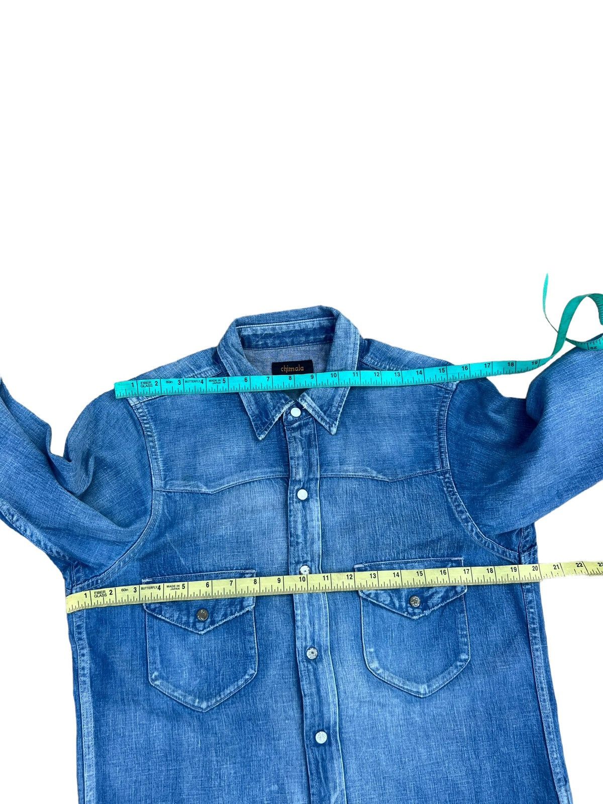 Chimala Chimala Japan Rips Distressed Denim Western Shirt Size US S / EU 44-46 / 1 - 3 Thumbnail