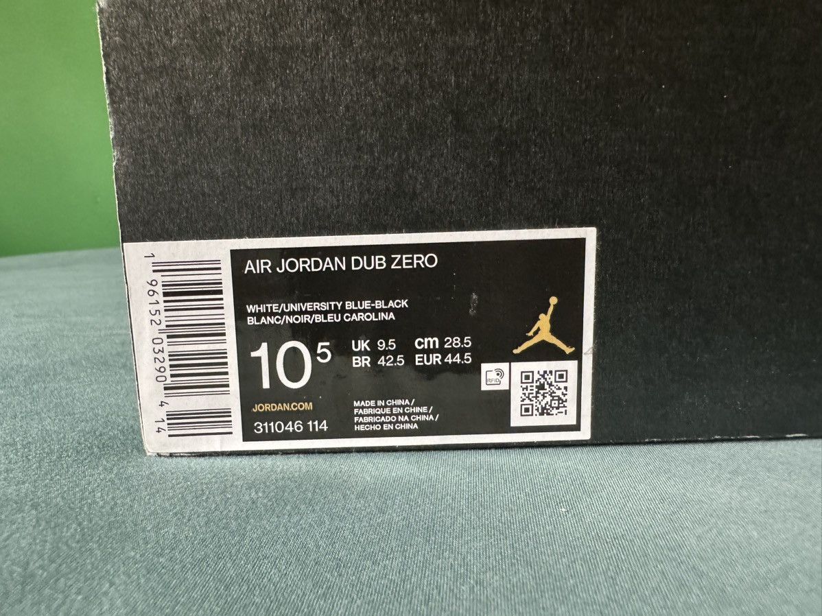 Jordan Brand Nike Air Jordan Dub Zero Legend Blue 2022 Size US 10.5 / EU 43-44 - 7 Thumbnail