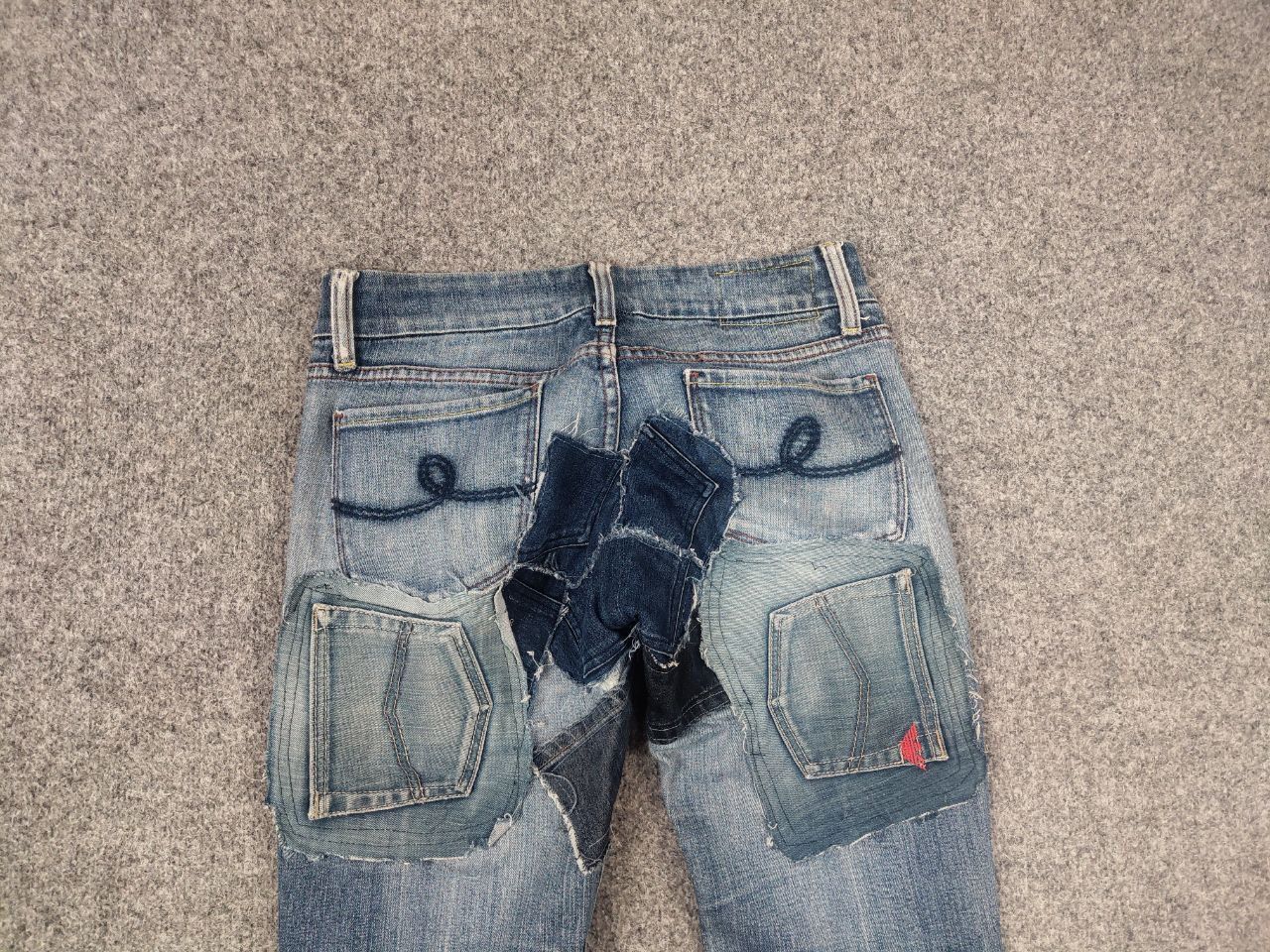 Ecko Unltd. Vintage Ecko unltd Patchwork Denim Japan LGB Y2k Style Jeans Size US 32 / EU 48 - 12 Thumbnail