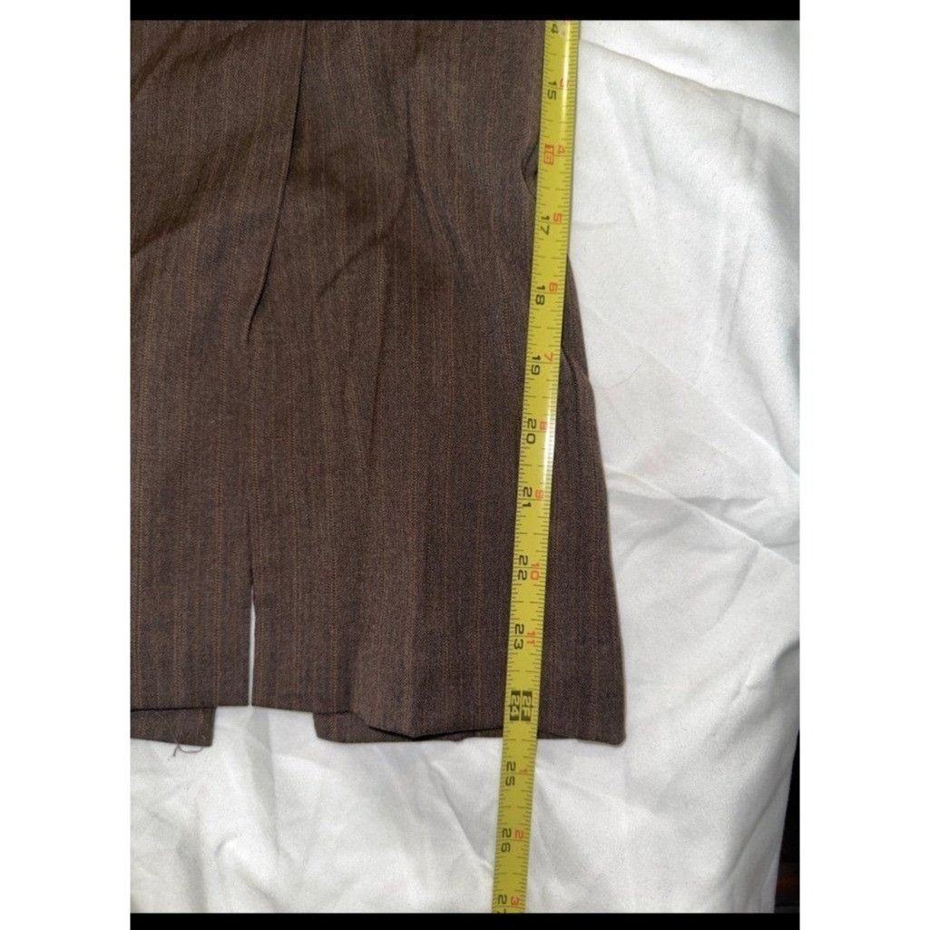 Bcbgmaxazria BCBGMaxazria Brown Wool Blend Pin Stripe Pencil Skirt Size 8 Size 30" / US 8 / IT 44 - 6 Thumbnail