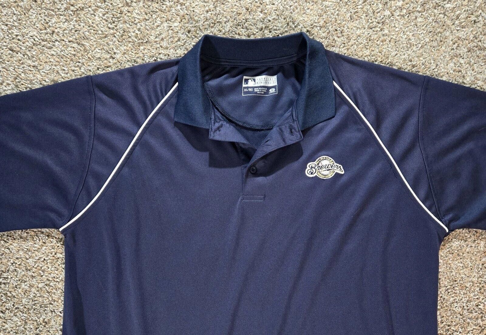 Designer True Fan Genuine Brewers Collared Short Sleeve Shirt Polo Size ONE SIZE - 2 Thumbnail