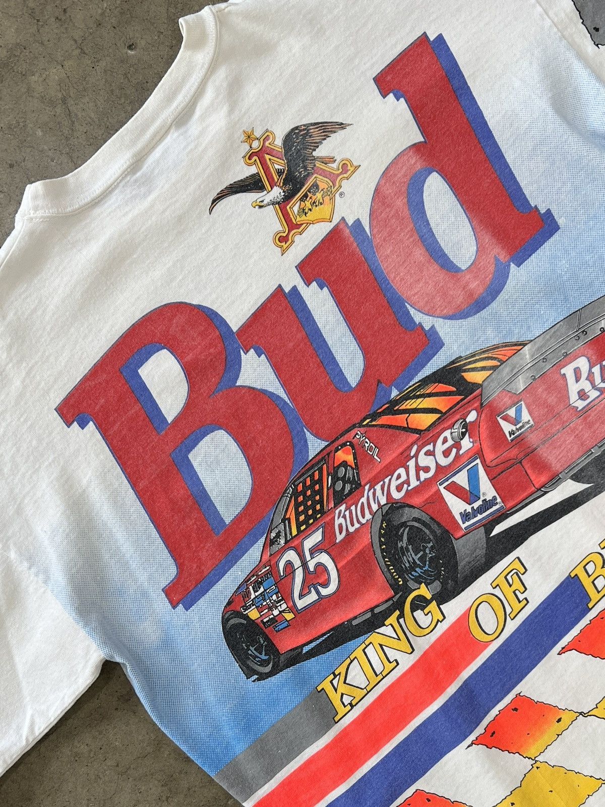 NASCAR Vintage AOP 1995 Ken Schrader Budweiser Racing Tee Large Size US L / EU 52-54 / 3 - 1 Thumbnail