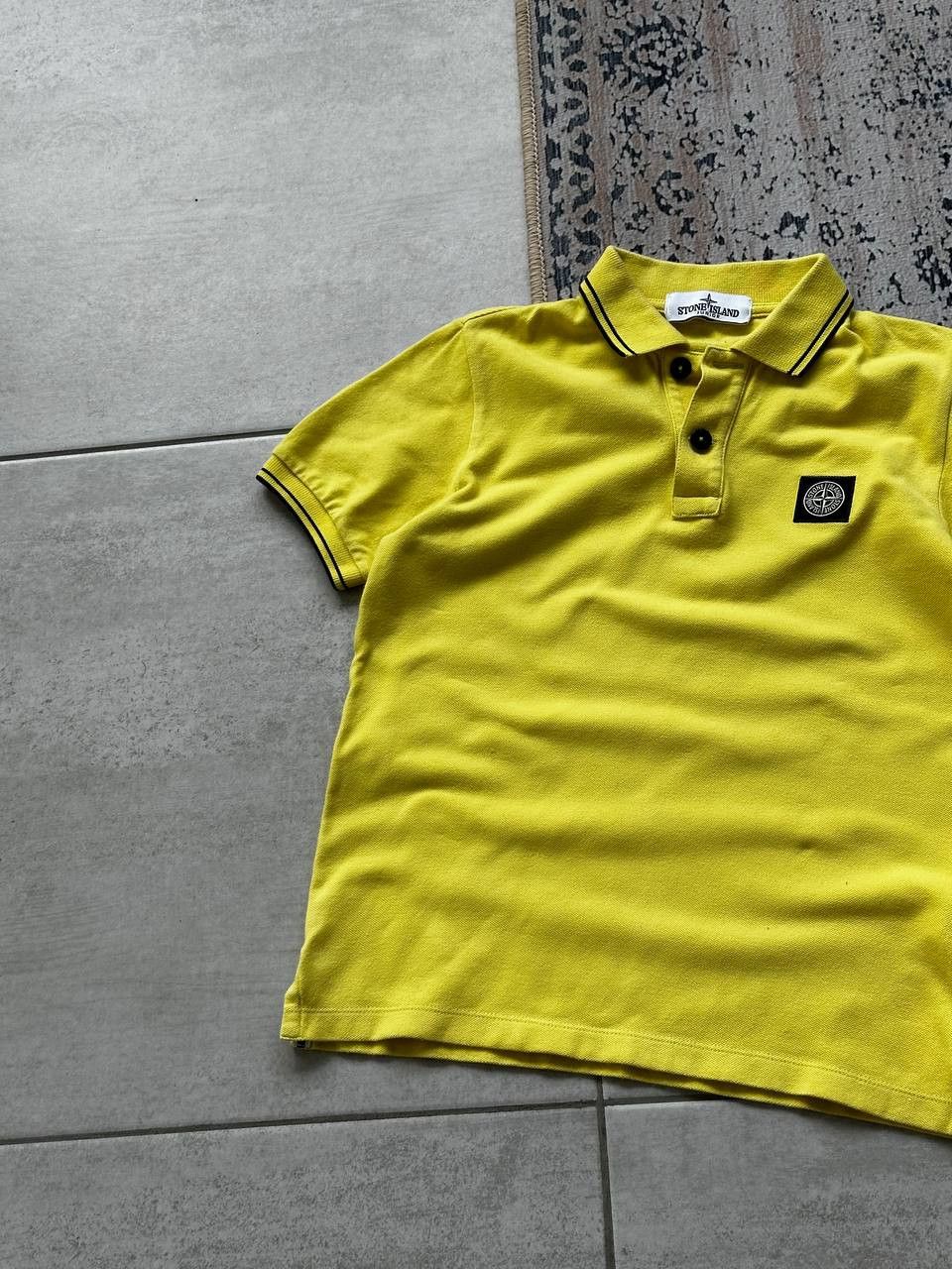 Stone Island Stone Island Junior 8 Years Yellow Patch Program Polo Size US XXS / EU 40 - 3 Thumbnail