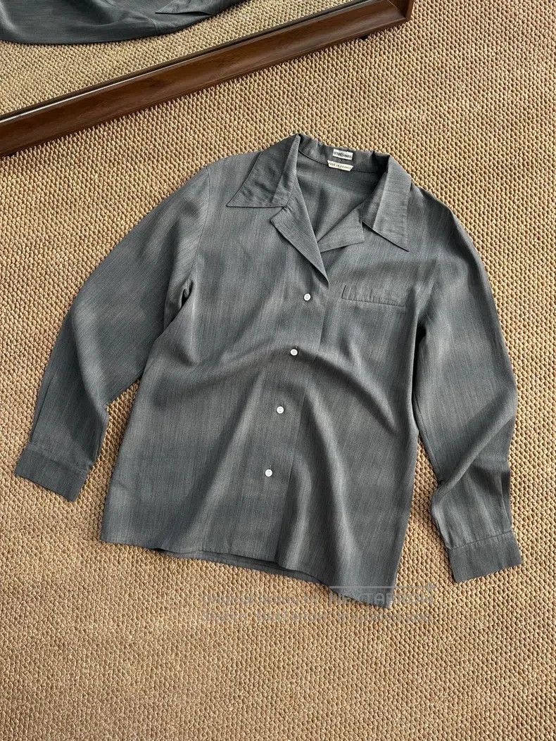 Hermes Hermes Margiela Period Silk and Wool Shirt, Women's, Silve Size M / US 6-8 / IT 42-44 - 3 Thumbnail