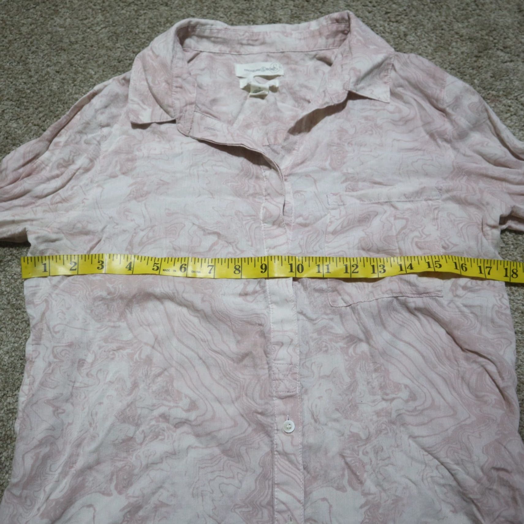 Treasure & Bond Treasure & Bond Shirt Womens Small Pink Lightweight Button-Up Adult Small Size S / US 4 / IT 40 - 4 Thumbnail