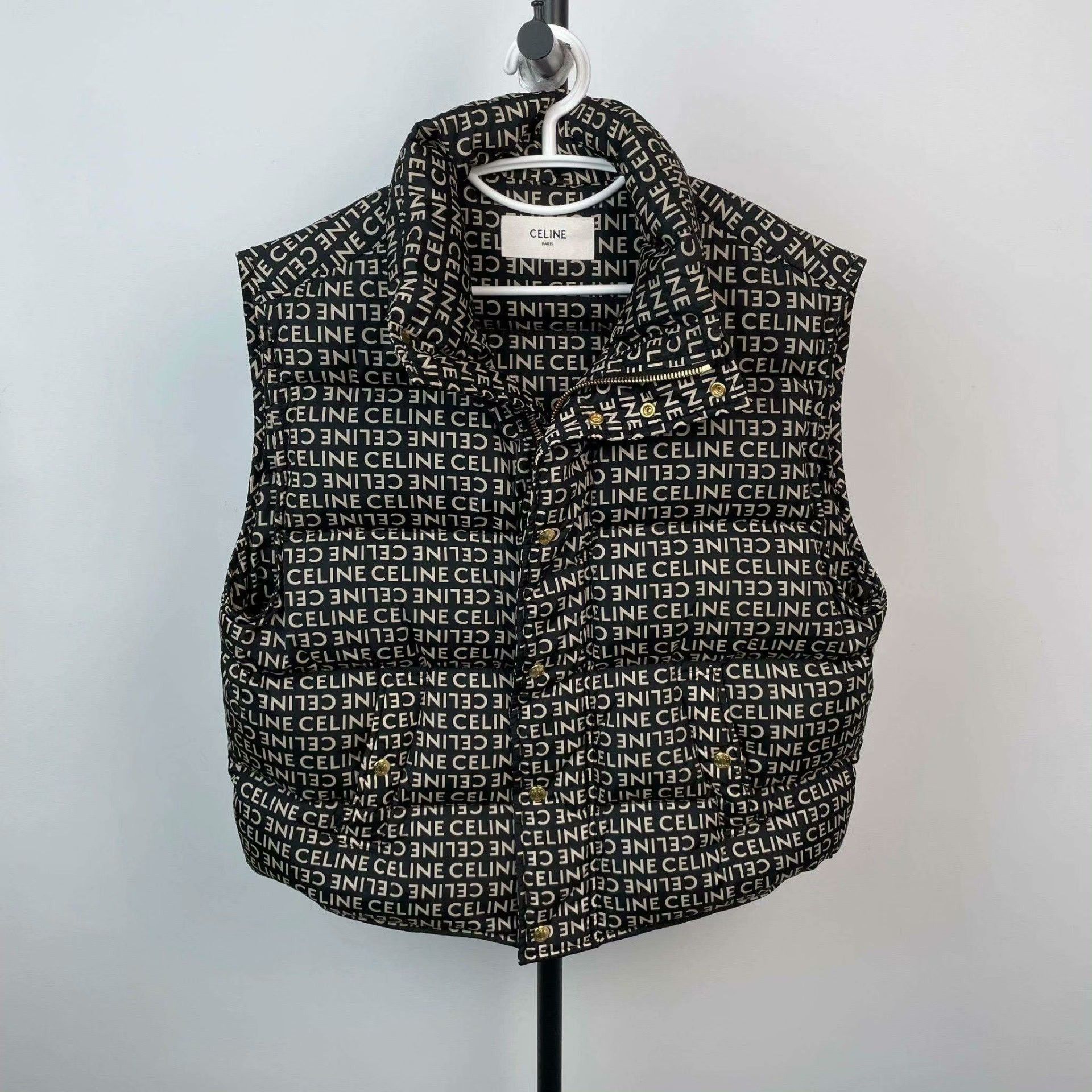 Celine Celine Retro Printed Black Vest XS Women Size XS / US 0-2 / IT 36-38 - 1 Thumbnail