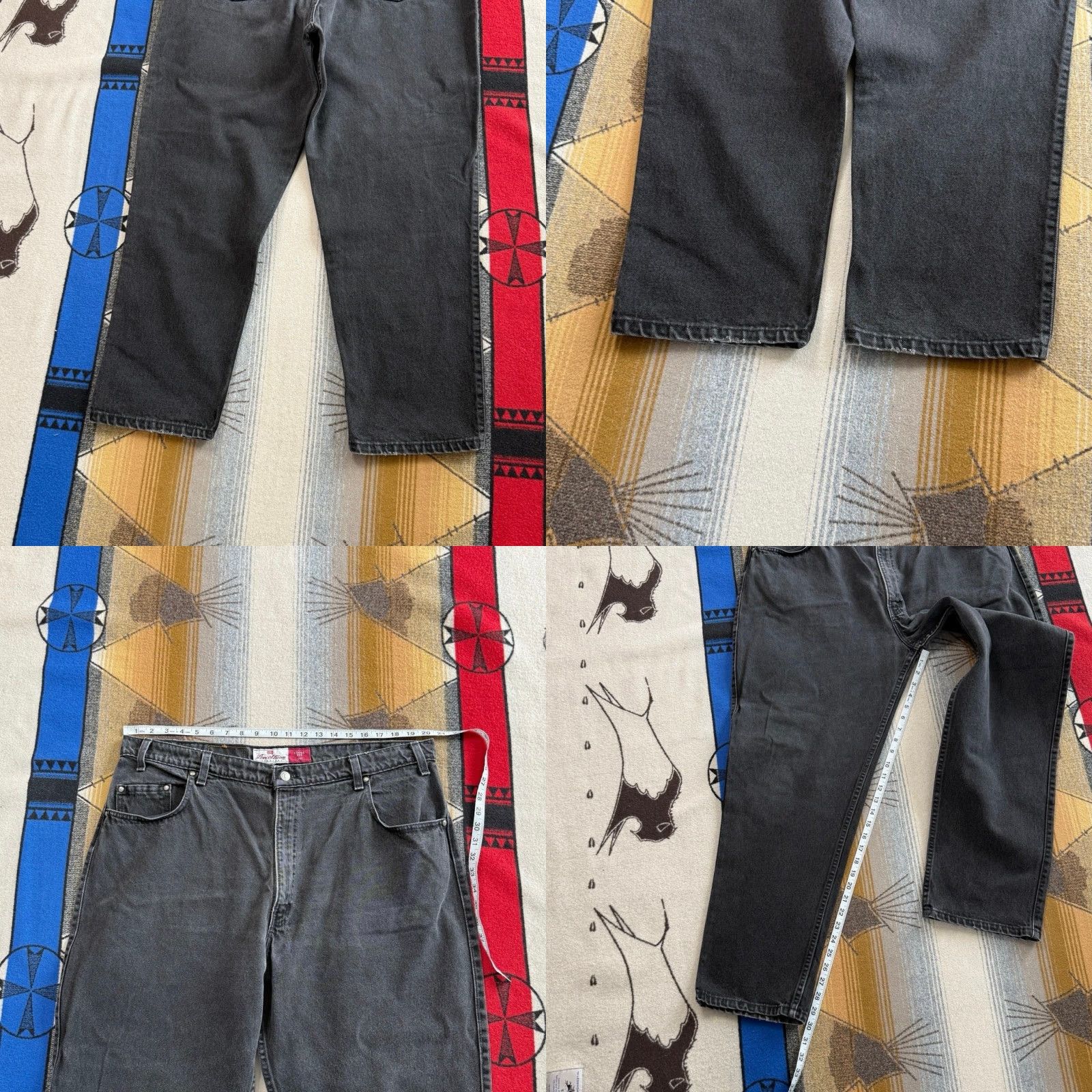 Levi's VINTAGE Levi's 545 Jeans Mens 42x30 Black Loose Fit Baggy Bronze Tab Skate Grunge 90s Mens Size US 42 / EU 58 - 9 Thumbnail