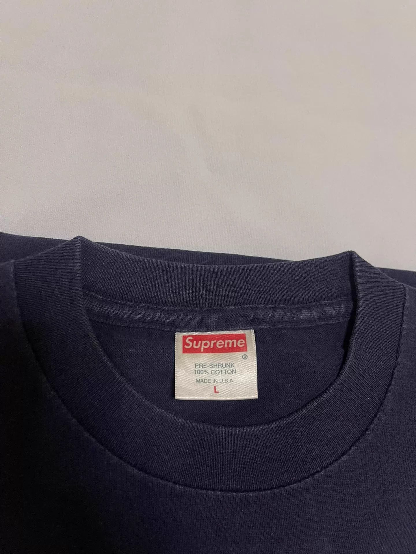 Supreme Supreme Box Logo Short Sleeve Tee Navy L Vintage Size US L / EU 52-54 / 3 - 3 Thumbnail