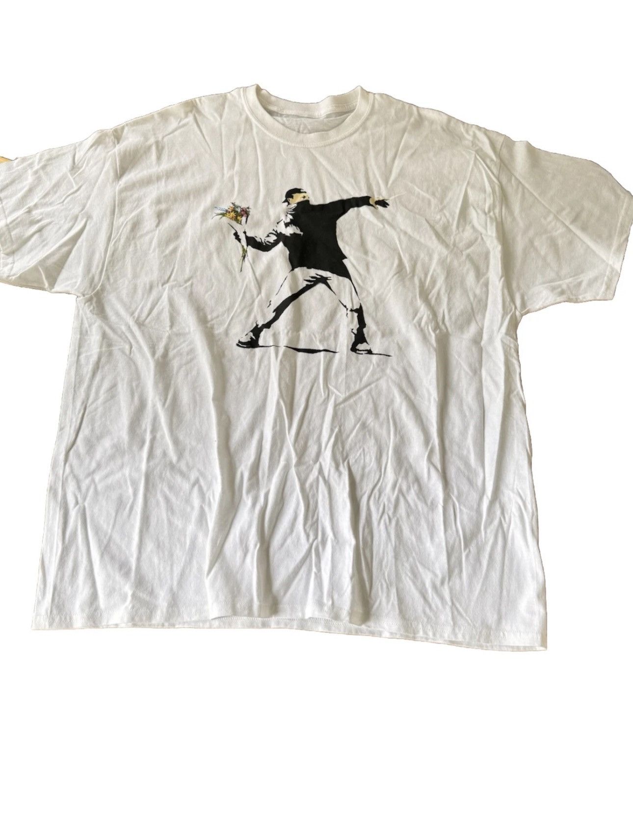 Other × Vintage Banksy T Shirt Size XXL White Vintage Size US XXL / EU 58 / 5 - 1 Thumbnail