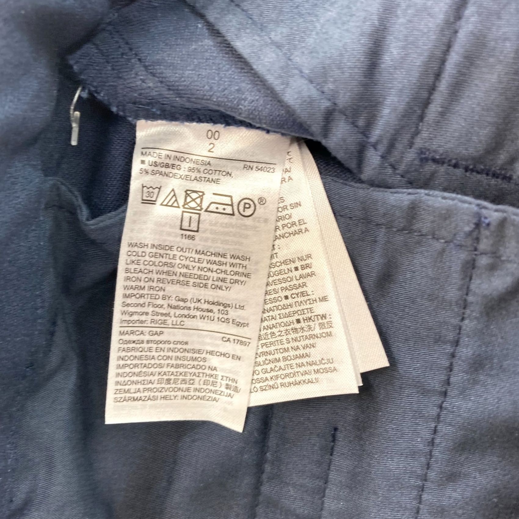 Gap Gap Women's Navy Blue Curvy Skinny Ankle Pants Stretch Low Rise NWT 00 Size 26 Inseam 27 Regular Pants Mens Womens Girls Size 26" / US 2 / IT 38 - 5 Thumbnail