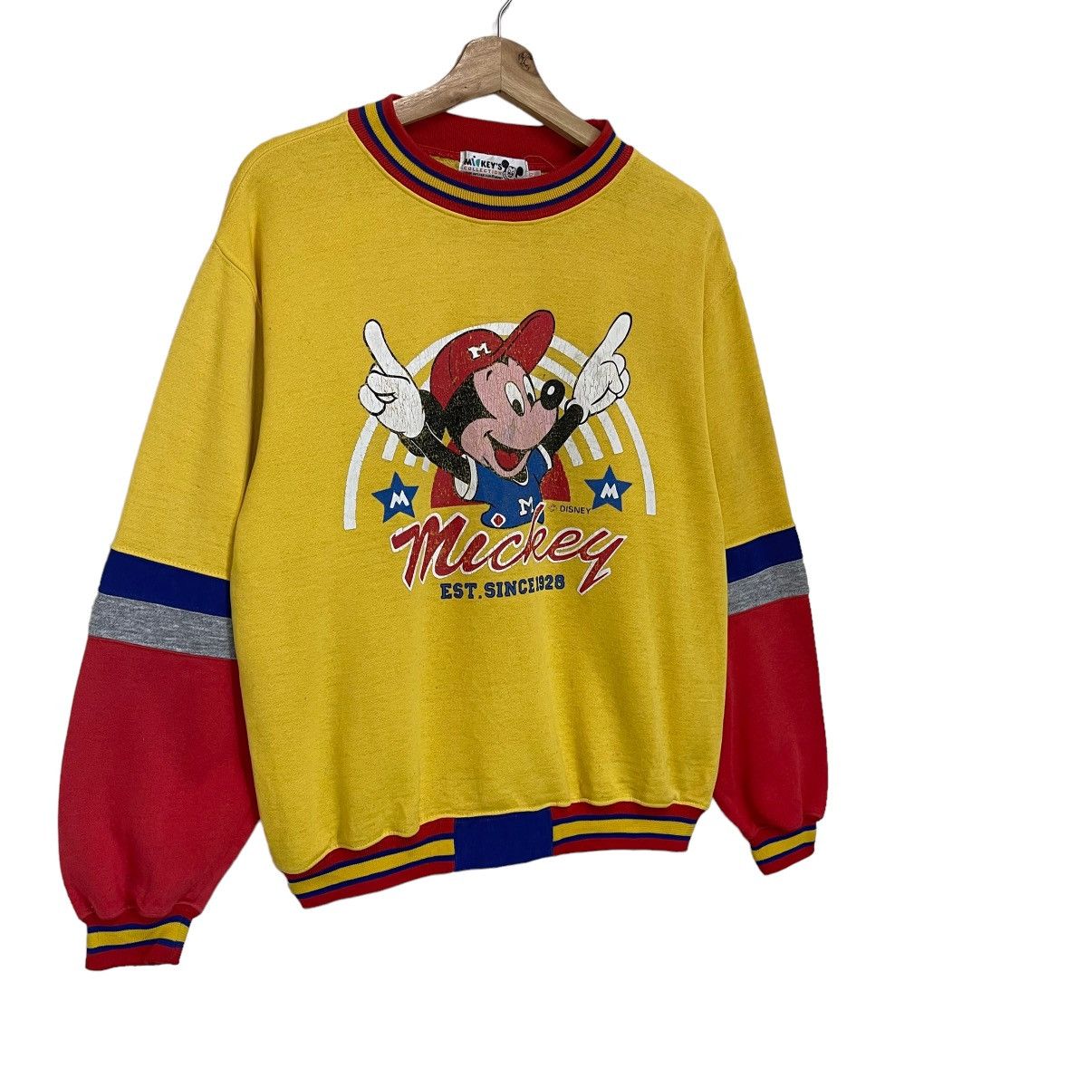 Disney × Mickey Mouse × Warner Bros Vintage 90s Mickey Mouse Big Logo Crewneck Sweatshirt Size US M / EU 48-50 / 2 - 2 Thumbnail