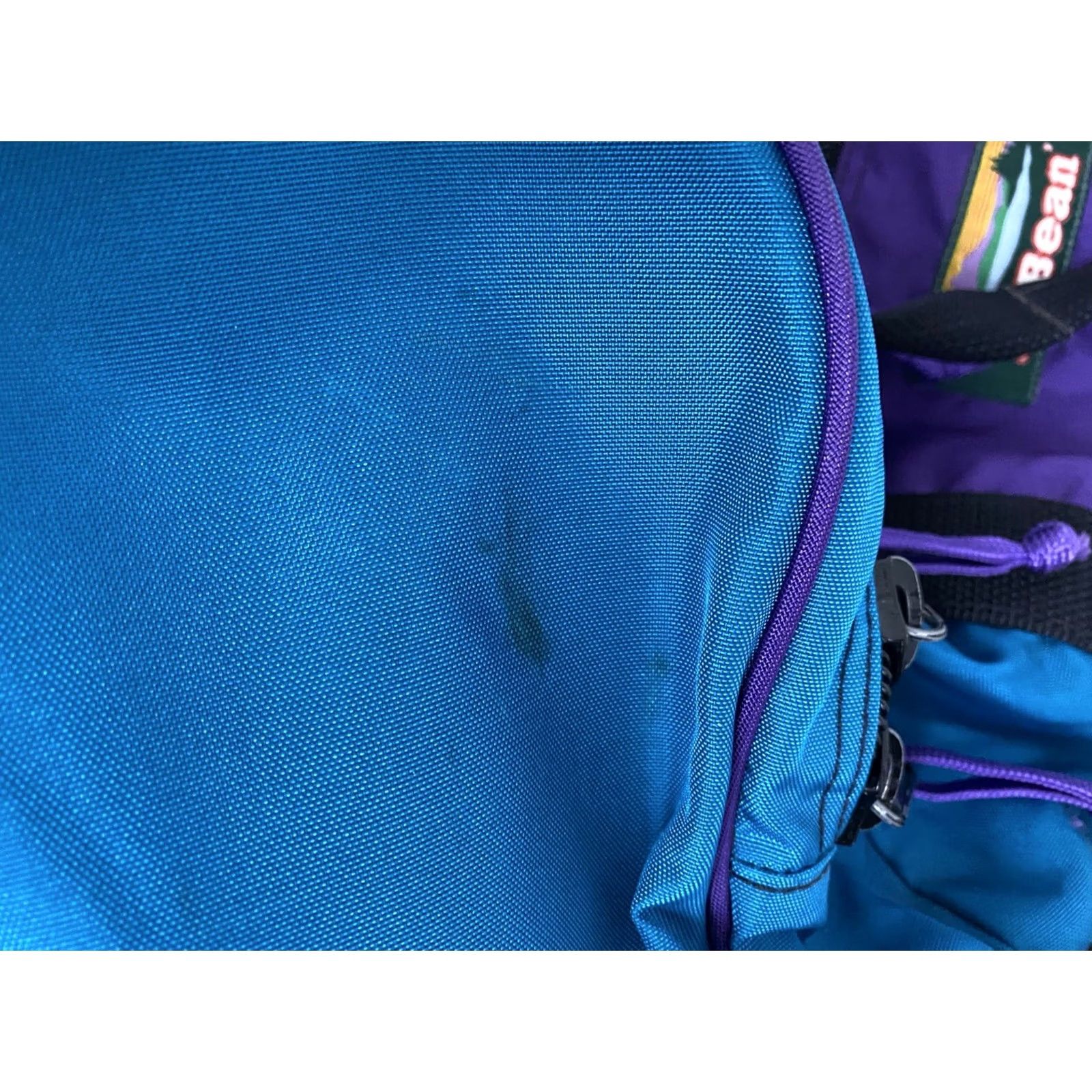 Vintage VINTAGE L.L. Bean Duffle Bag Patch Purple Teal Gym Bag With Shoulder Strap Large 21” Men Mens Bags Katahdin Sunrise Vintage Size ONE SIZE - 7 Thumbnail