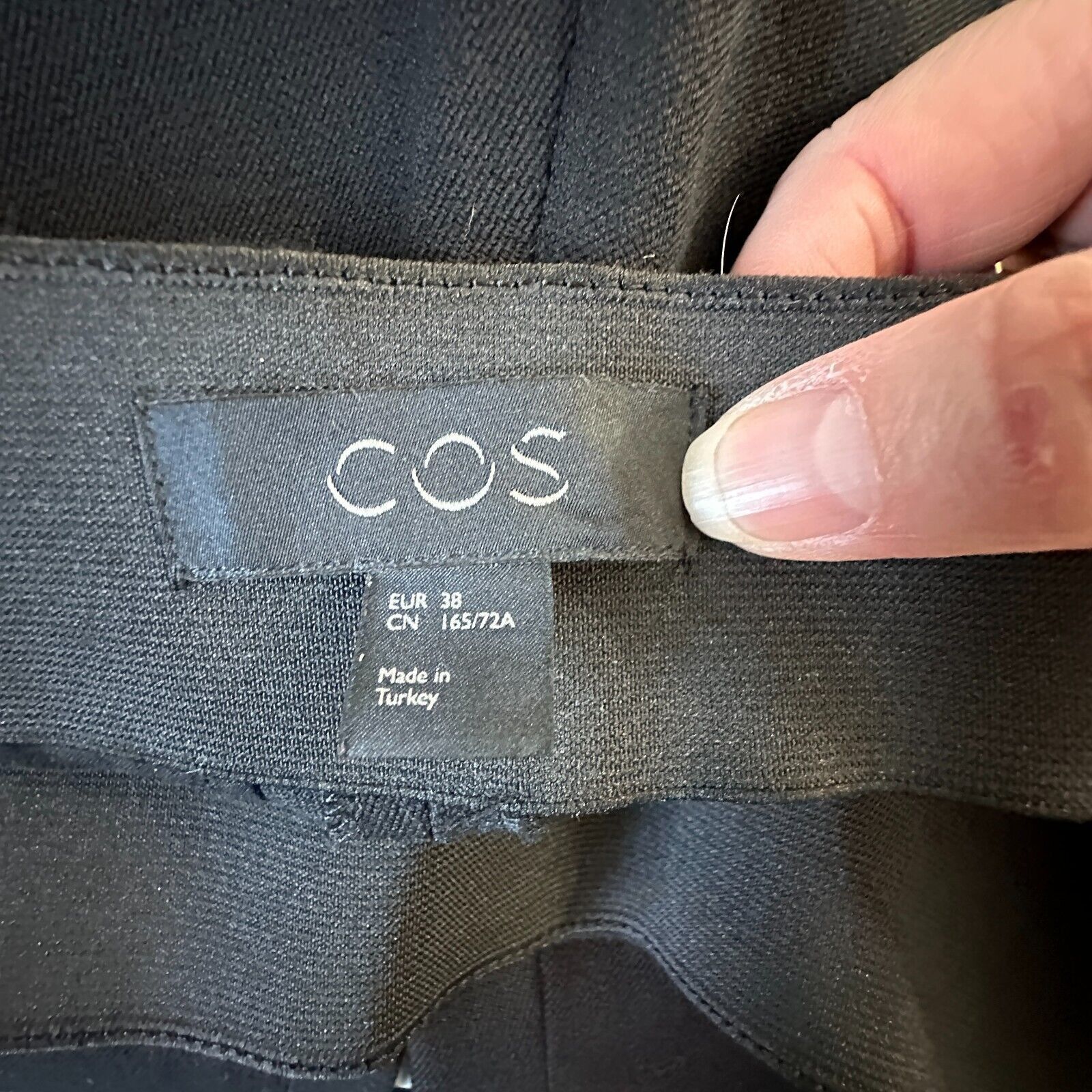 Cos COS Black Stretch Side Zip Flat Slim Leggings Trousers 38 Size 27" / US 4 / IT 40 - 5 Thumbnail