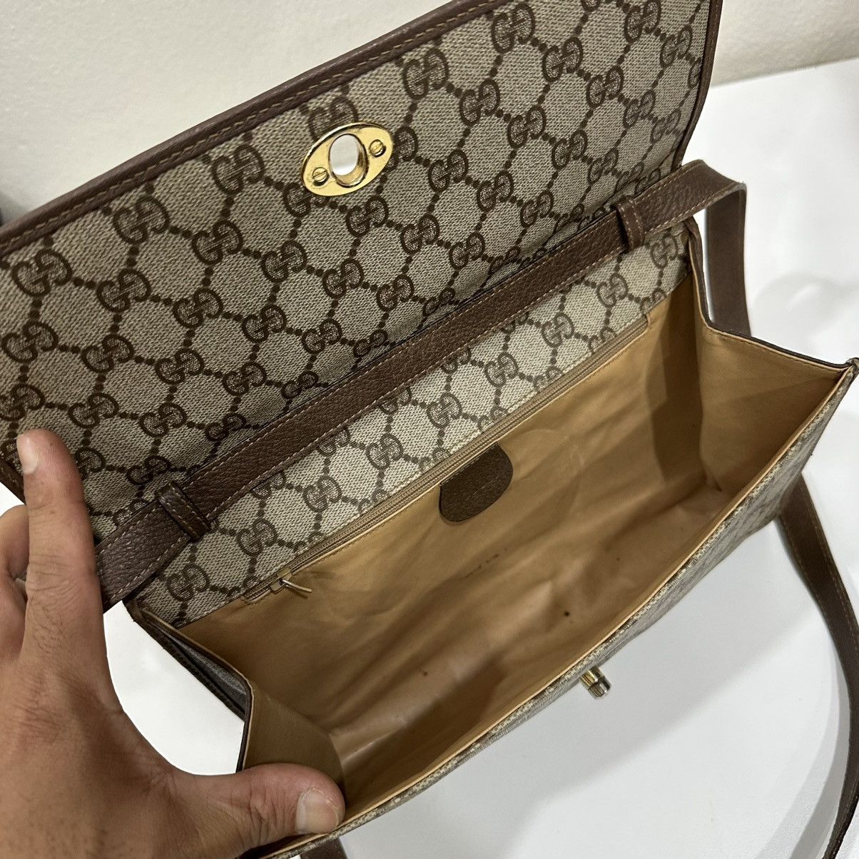 Gucci GUCCI GG MONOGRAM FLAP CLUTCH CROSSBODY SHOULDER BAG 11 Size ONE SIZE - 17 Thumbnail