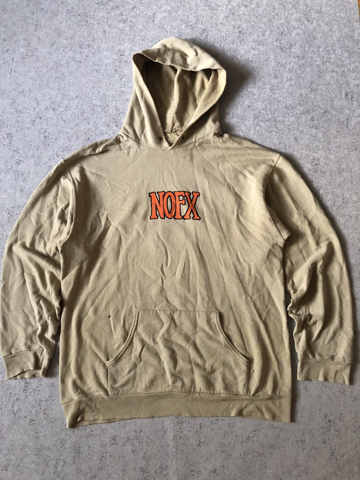 Band Tees × Vintage RARE VINTAGE NOFX 1994 PUNK BAND DISTRESSED HOODIE Size US L / EU 52-54 / 3 - 2 Thumbnail