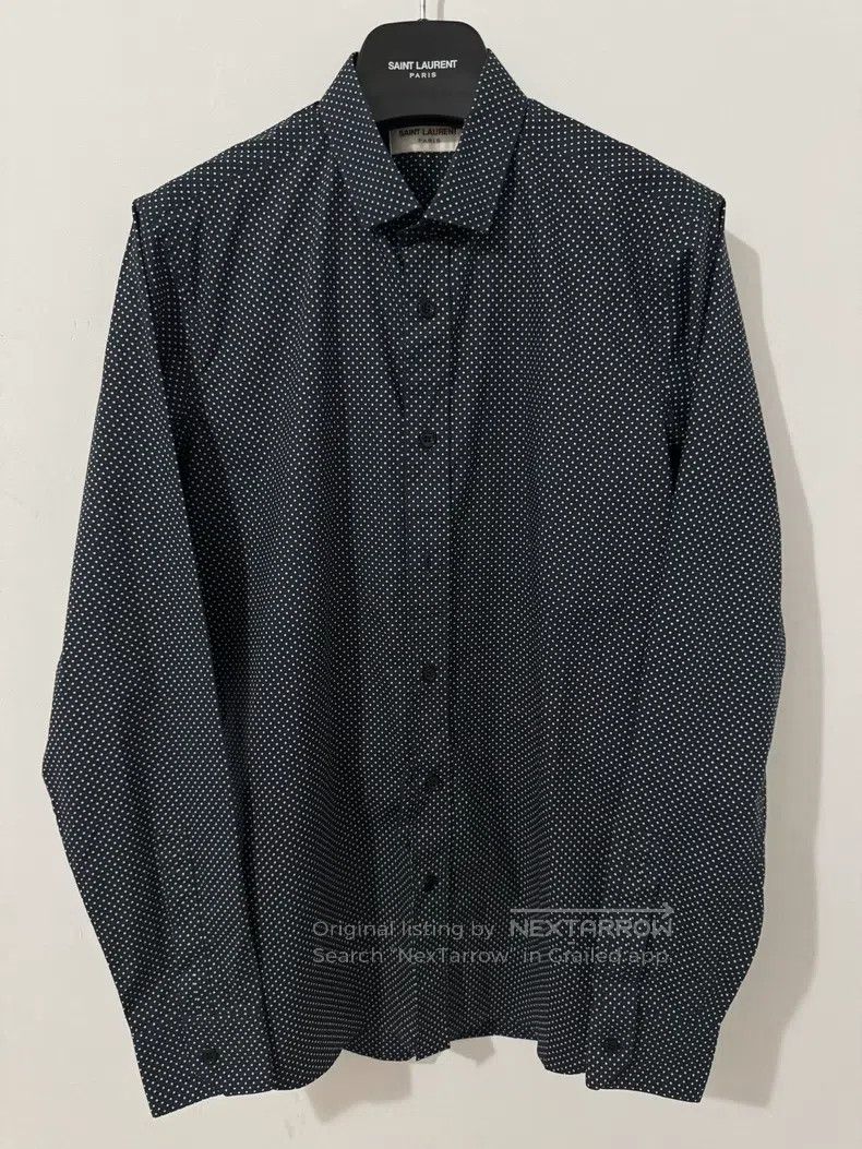 Saint Laurent Paris Saint Laurent Paris Starry Print Blue and White Polka Dot Size XS / US 0-2 / IT 36-38 - 1 Thumbnail