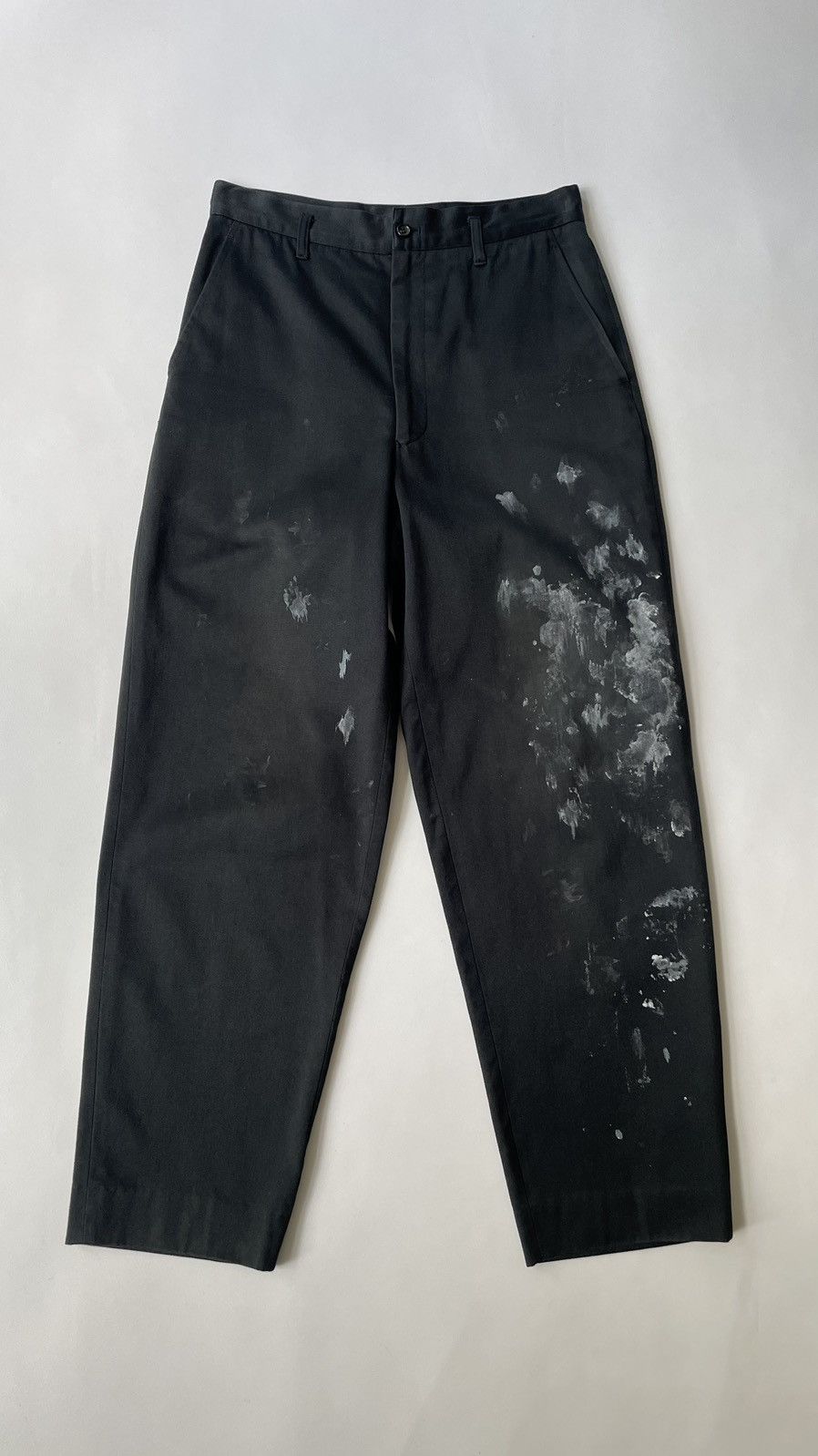 Comme des Garcons 1989 Black Cotton ‘Paint Splat’ Pants Size US 30 / EU 46 - 2 Thumbnail