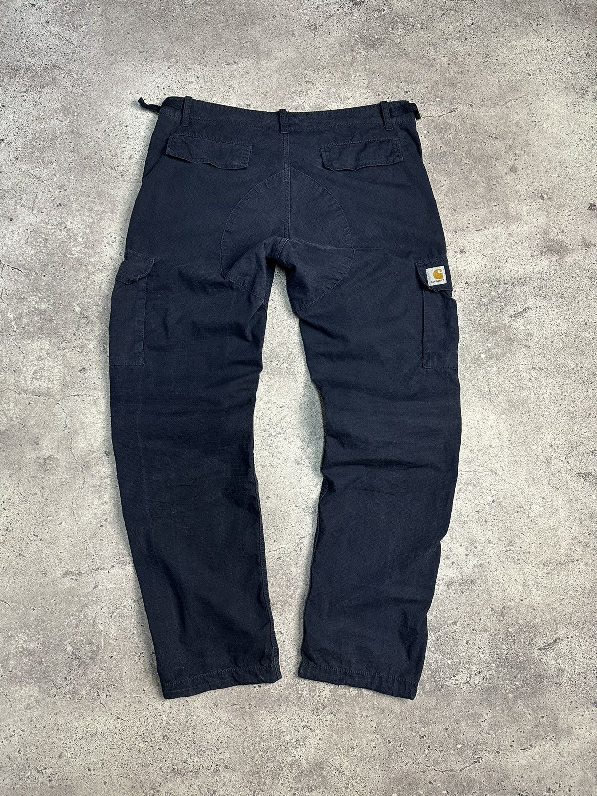 Carhartt × Vintage Vintage Carhartt Aviation Cargo Pants Faded Blue Distressed Size US 33 - 3 Thumbnail