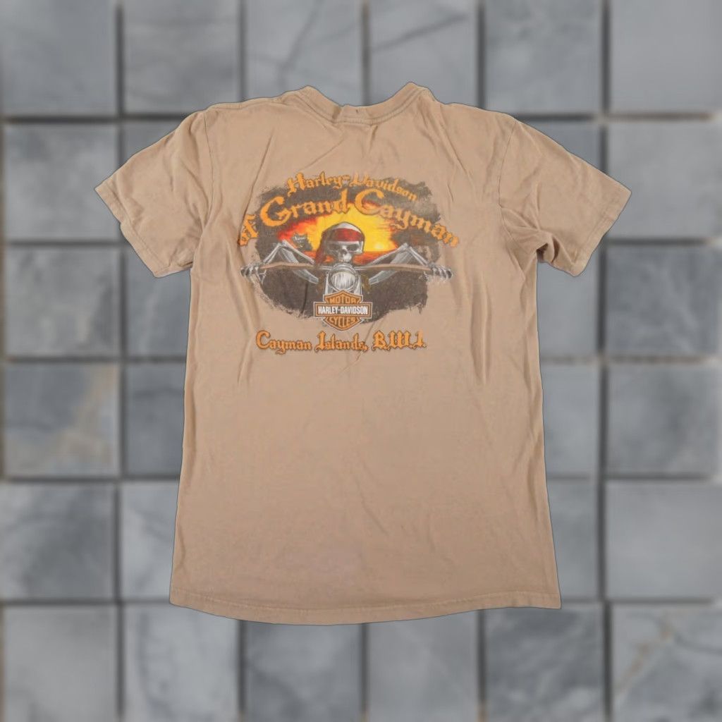 Harley Davidson VINTAGE Harley-Davidson Men's T-Shirt Small Fall Motorcycle Biker Skeleton Skull Logo Size US S / EU 44-46 / 1 - 1 Thumbnail