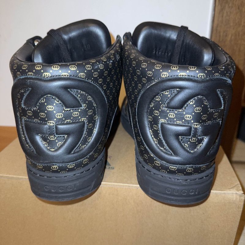 Gucci Gucci Stylish Black High Top Sneakers - Size US 8 / EU 41 - 3 Thumbnail