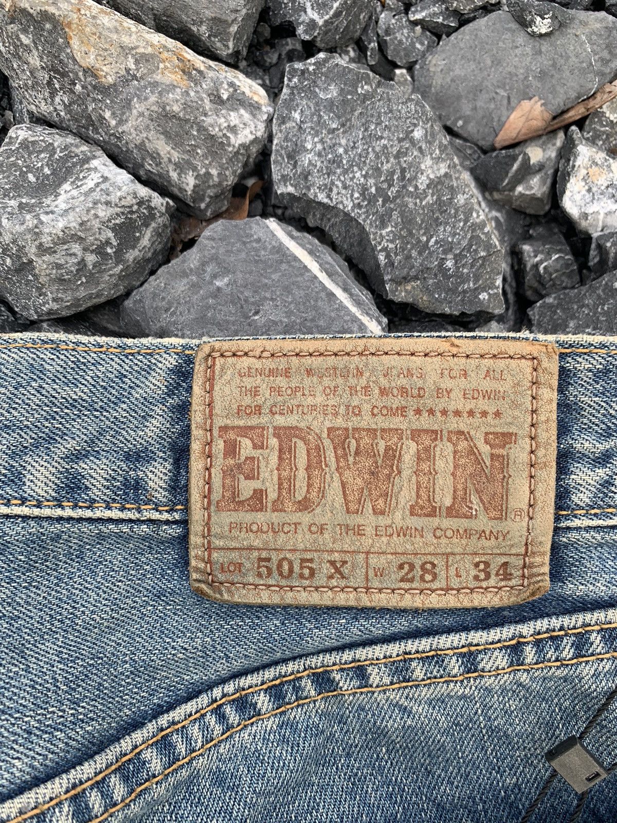 Kapital VINTAGE EDWIN 505X SELVEDGE BUTTON FLY DISTRESSED DENIM Size US 27 - 13 Thumbnail