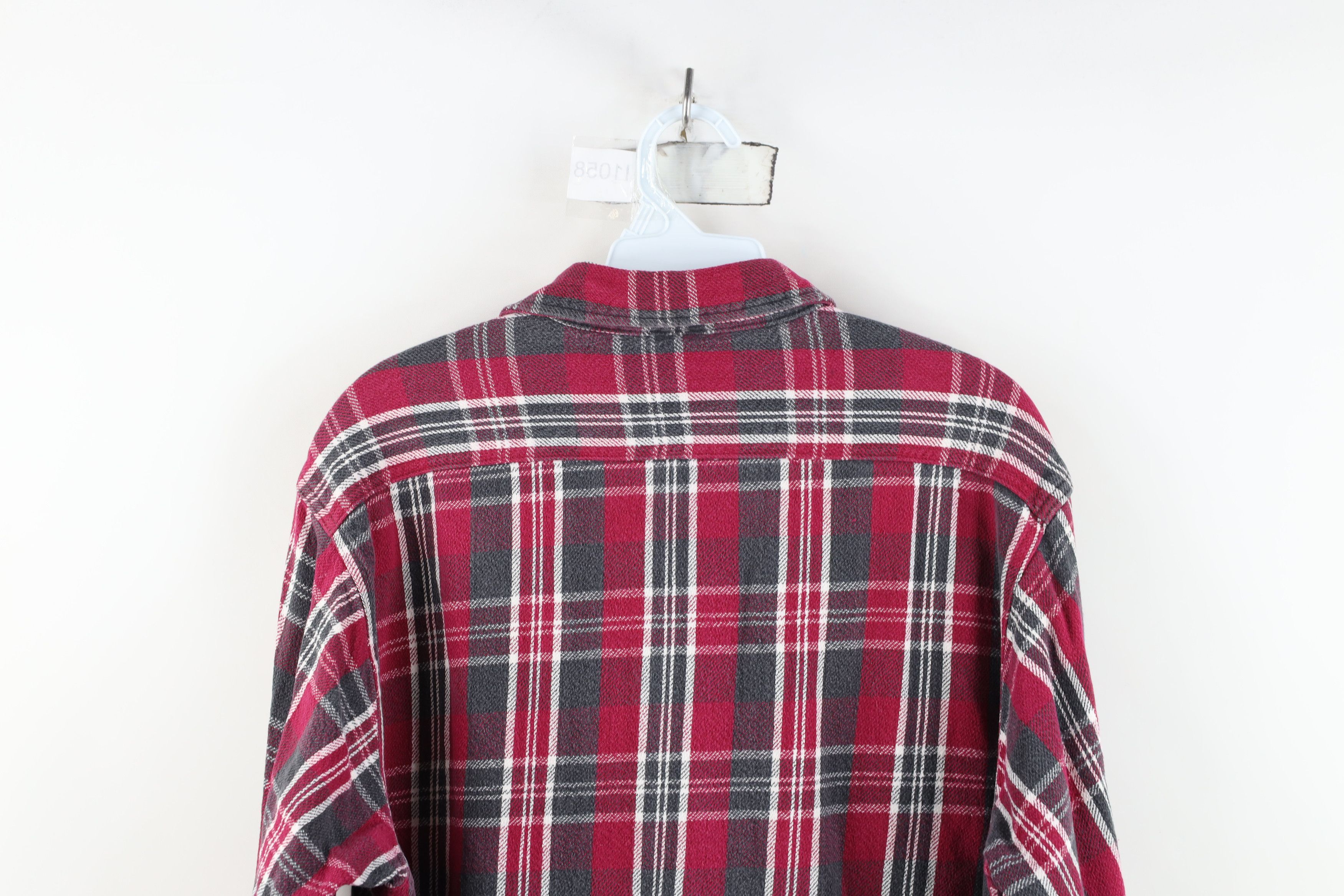 Vintage Vintage 90s Streetwear Heavyweight Button Shirt Plaid Size US L / EU 52-54 / 3 - 13 Thumbnail