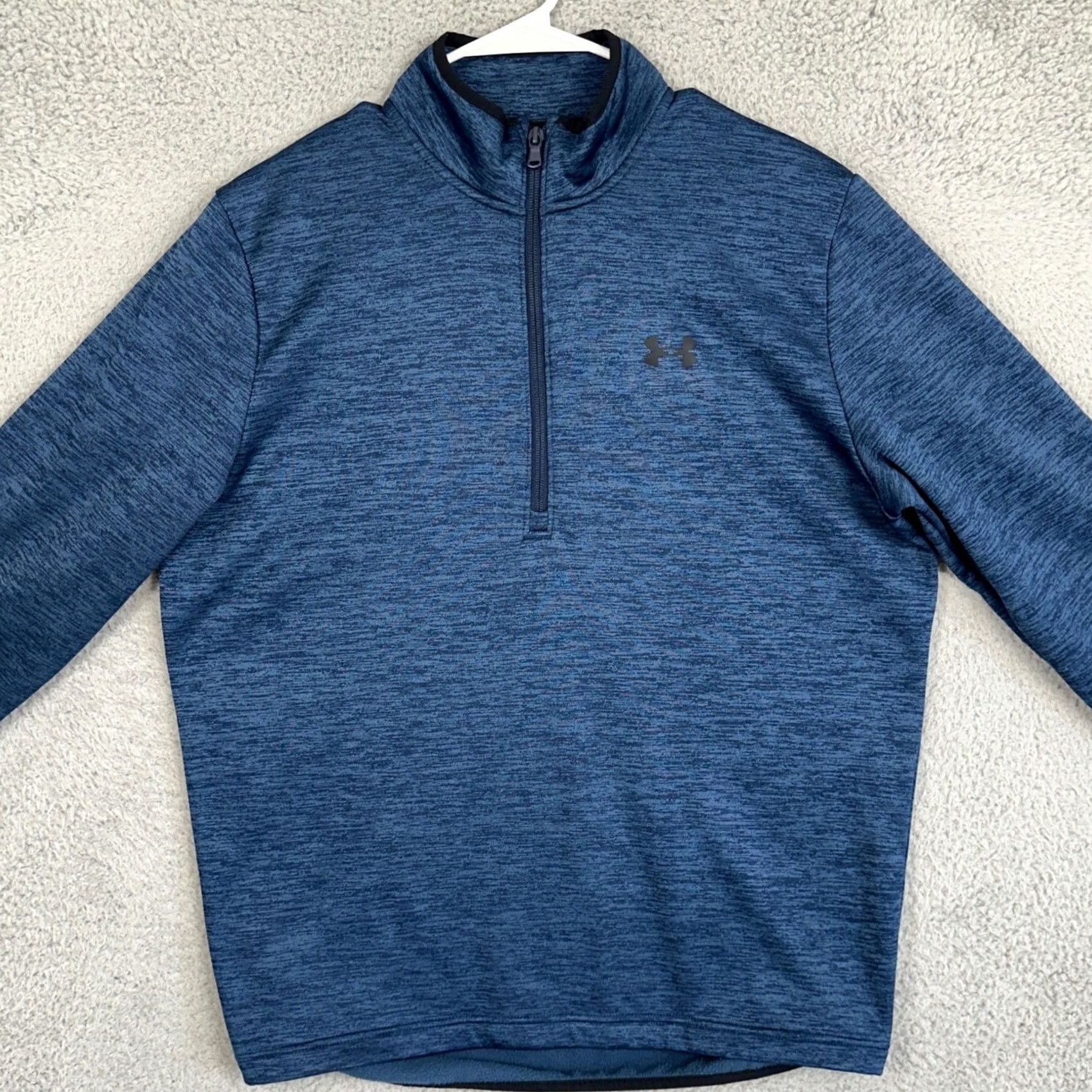 Under Armour Under Armour Sweatshirt Mens M Blue Loose Fit Quarter Zip Pullover EUC Size US M / EU 48-50 / 2 - 3 Thumbnail