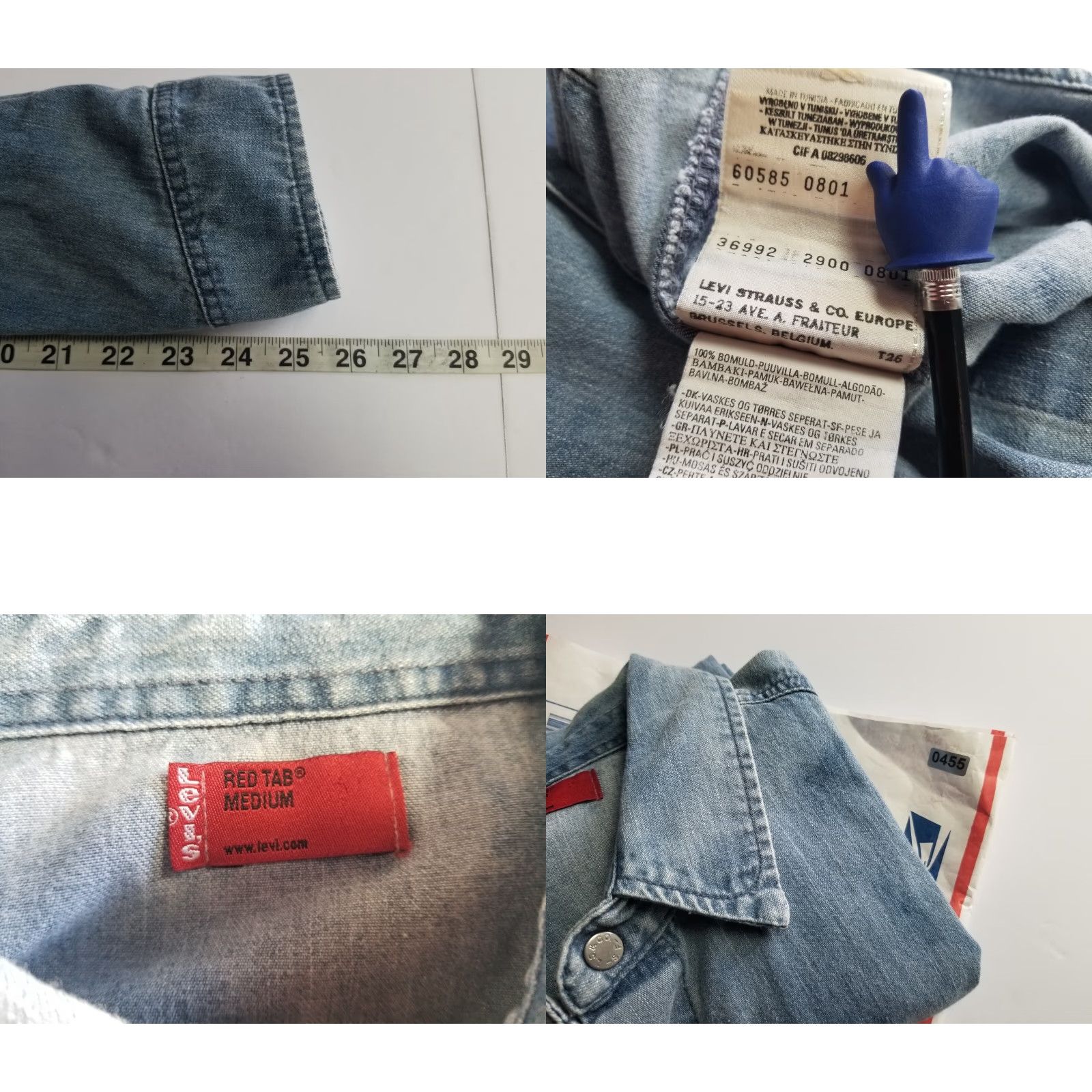 Levi's VINTAGE Levi's Denim Shirt Mens M Long Sleeve Blue Button-Up Collared Pocketed Cowboy Western 90s Casual Workwear Size US M / EU 48-50 / 2 - 8 Thumbnail