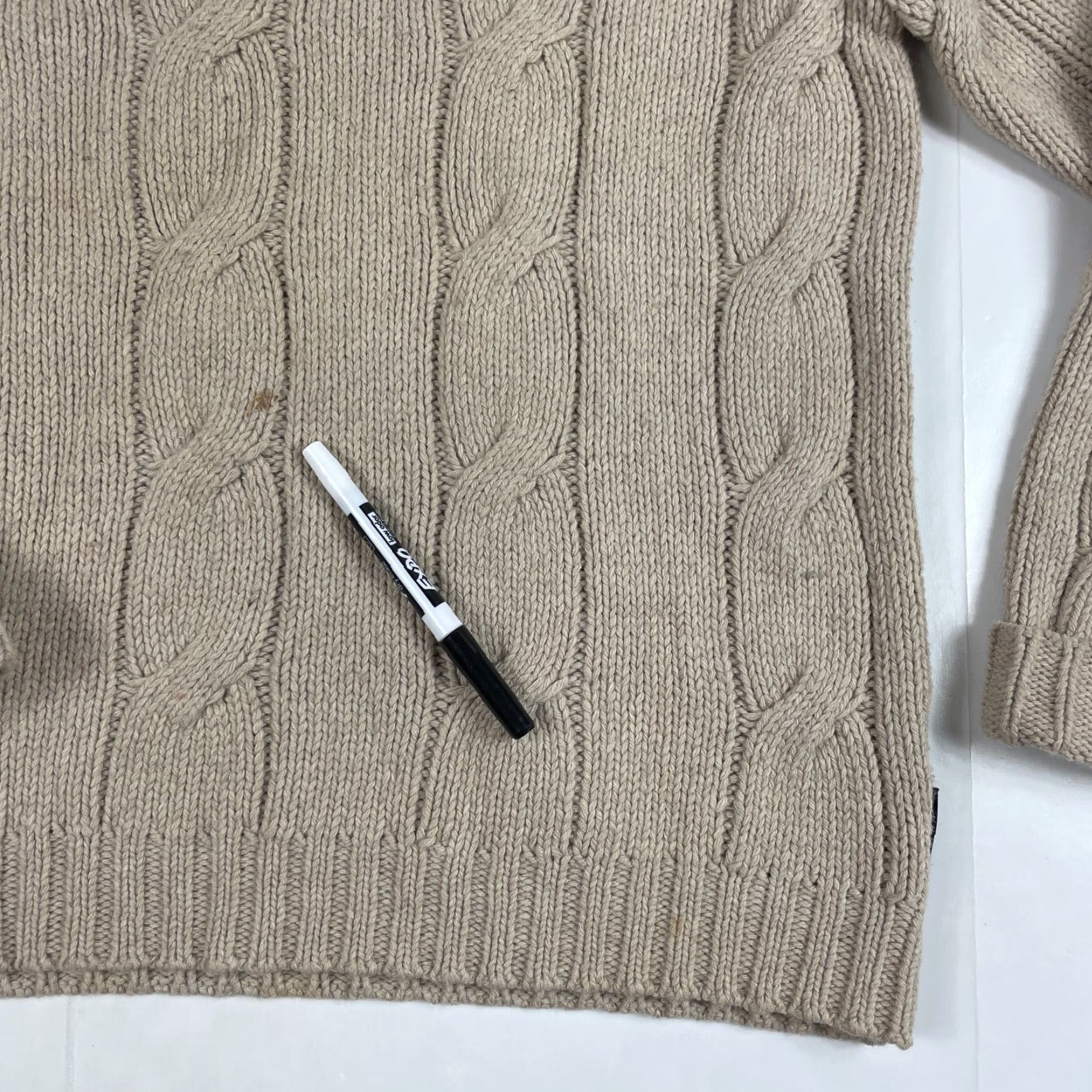 Abercrombie & Fitch VINTAGE Abercrombie & Fitch Sweater Women XL Beige Wool Long Sleeve Knit Pullover Crew Neck Size XL / US 12-14 / IT 48-50 - 4 Thumbnail