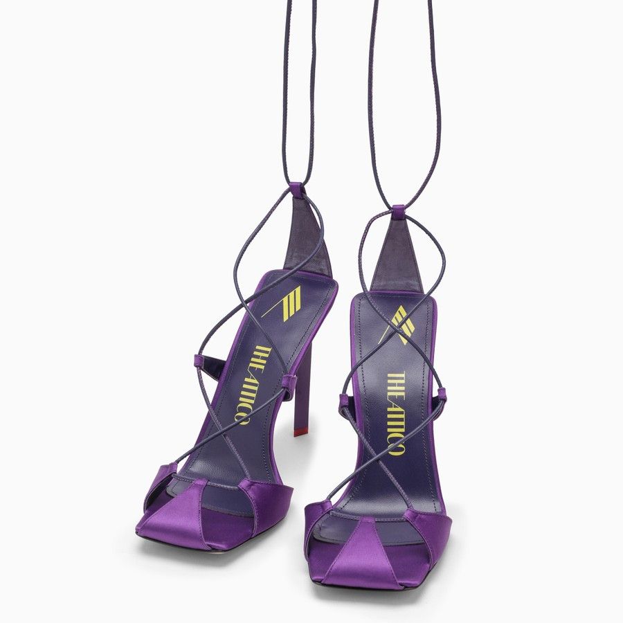 The Attico o1d2blof1024 Stain Adele Sandal in Purple Size US 8 / IT 38 - 5 Thumbnail