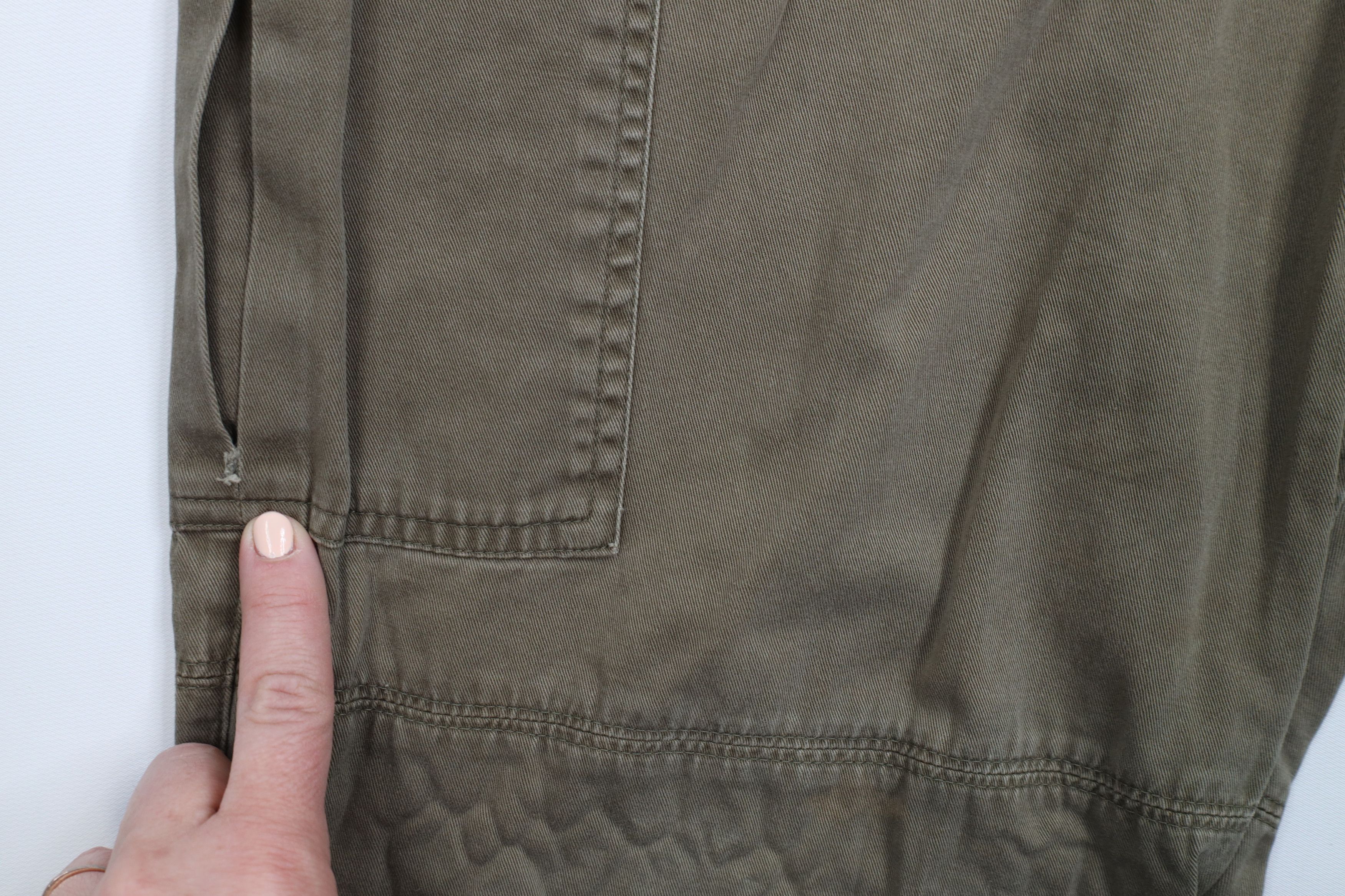 Vintage Vintage 90s Streetwear Wide Leg Cargo Pants Green Cotton Size US 34 / EU 50 - 8 Thumbnail