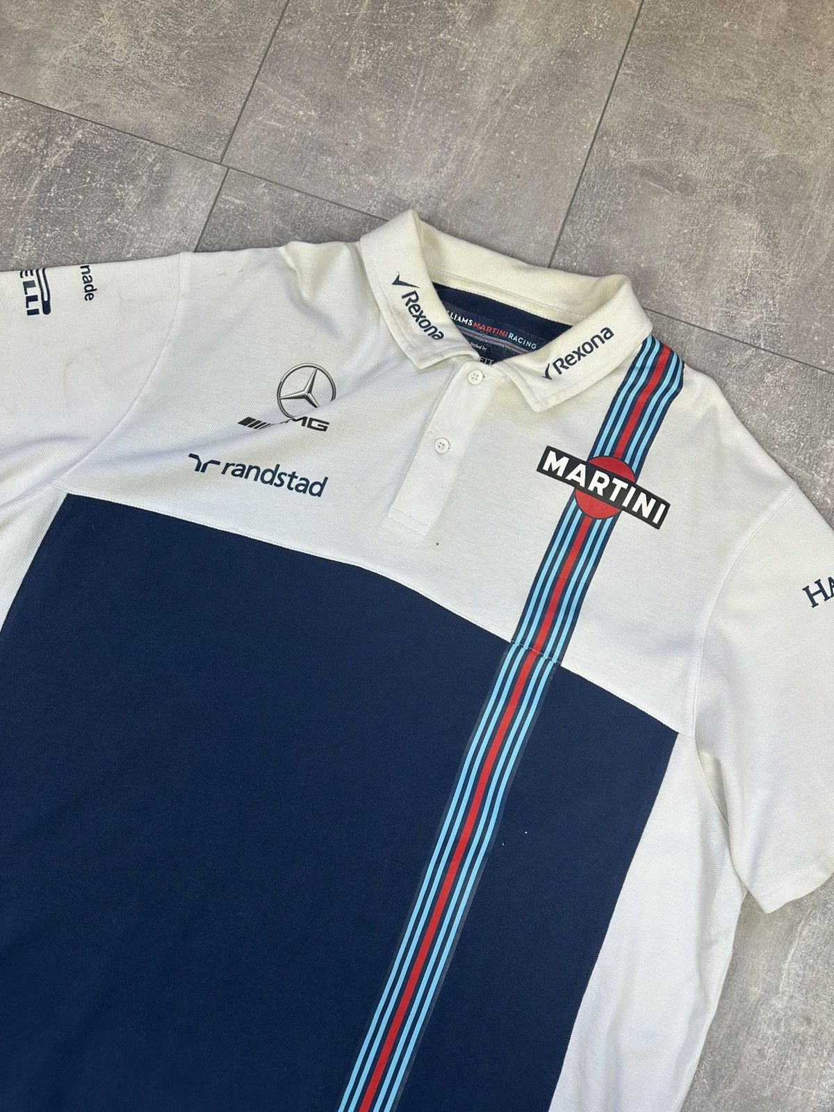 Hackett Men’s distressed polo xxxl Mercedes martini racing Size US XXL / EU 58 / 5 - 11 Thumbnail