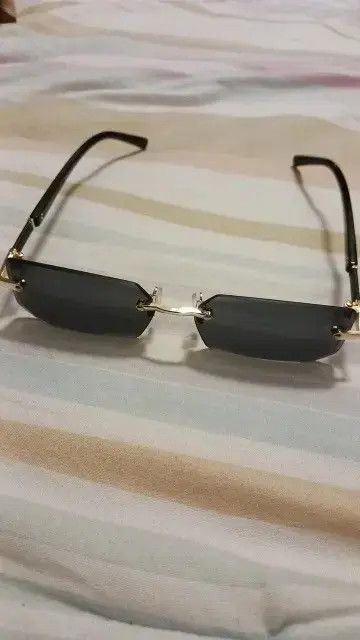 Electric Visual Black Lens Rimless Square Sunglasses Size ONE SIZE - 4 Thumbnail