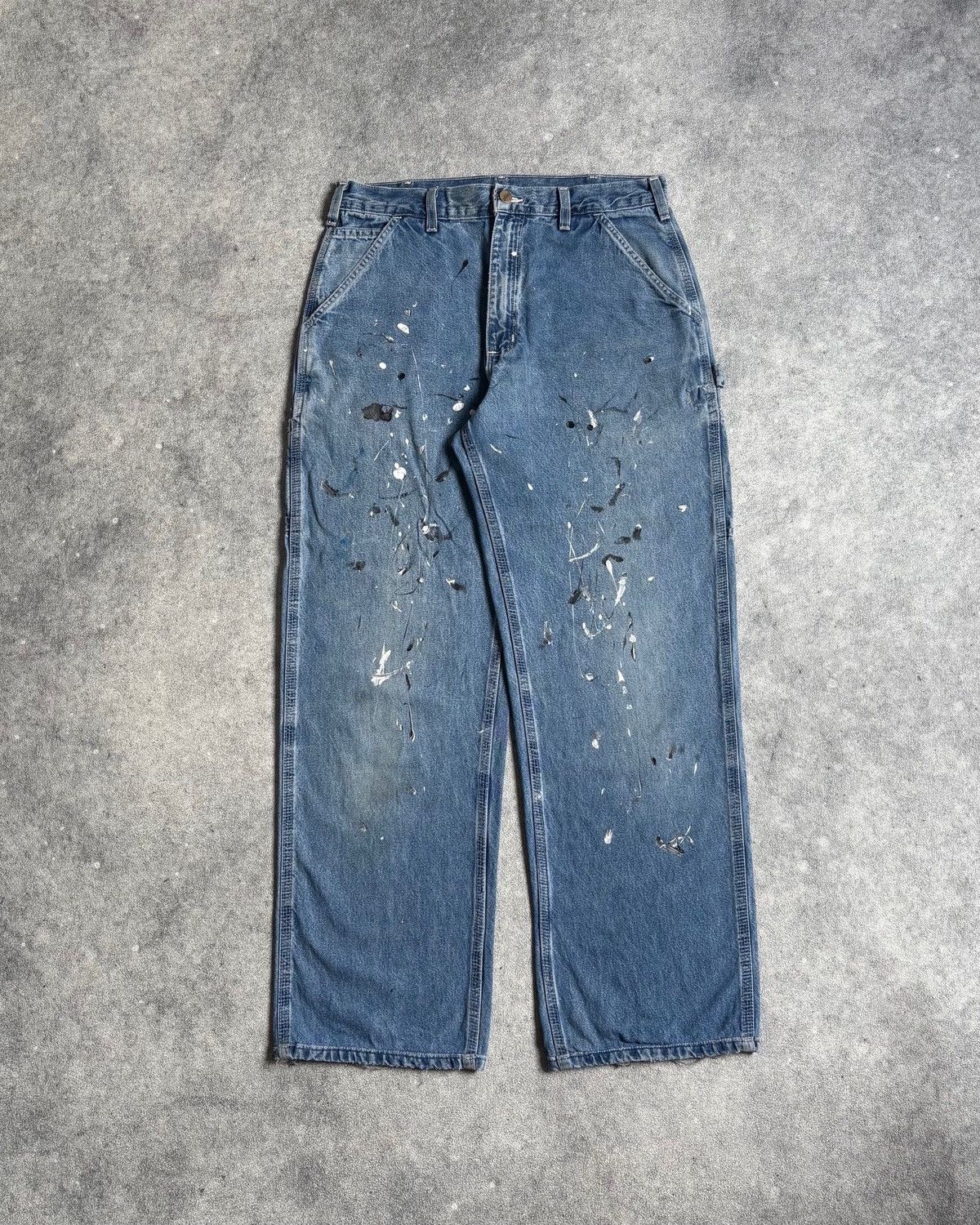 Carhartt Vintage Denim Blue Painters Carhartt Carpenter Pants Size US 32 / EU 48 - 2 Thumbnail