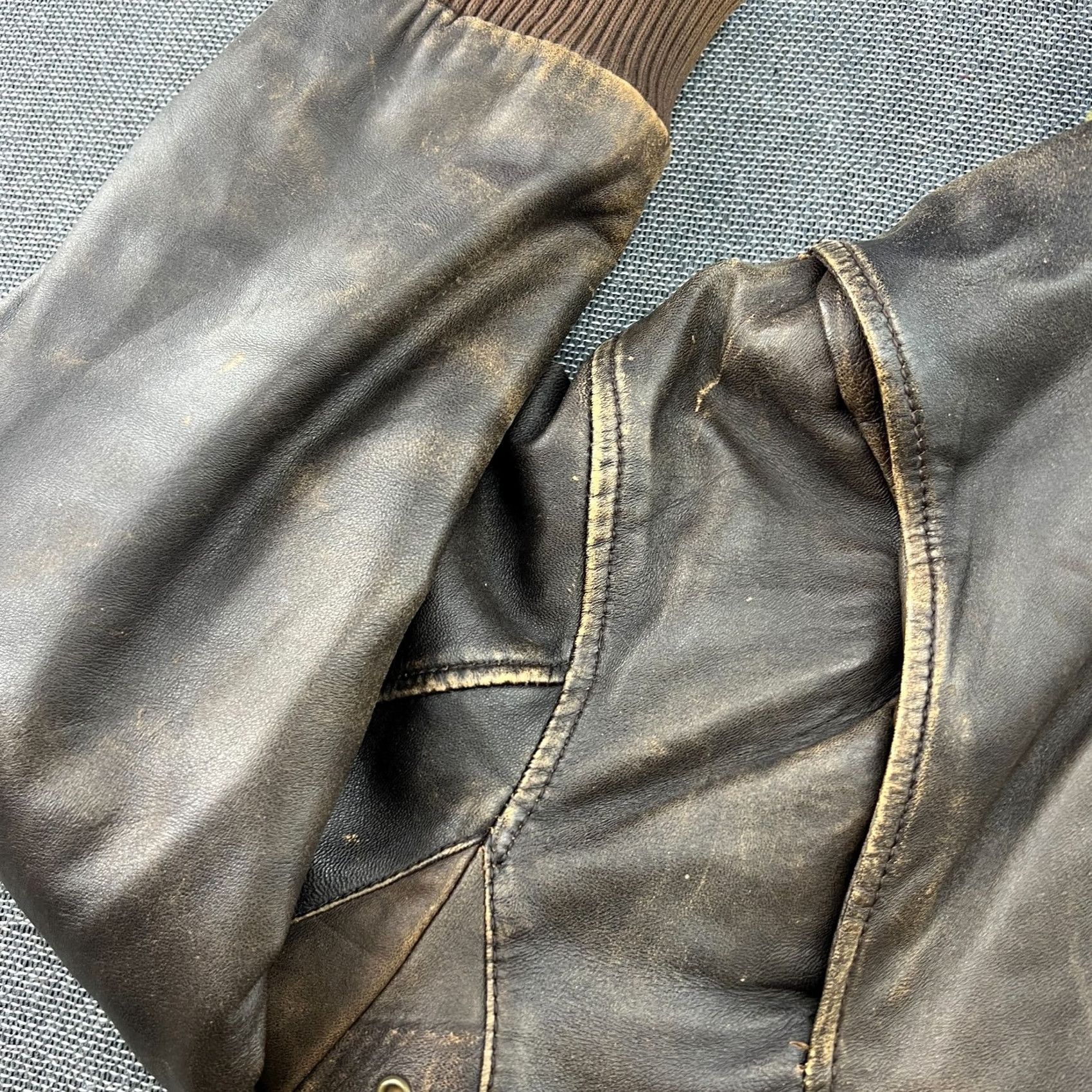 Vintage VINTAGE ARMA Leather Jacket Mens Size M Brown Aviator Bomber Pilot Jacket Men Redesign? Size US M / EU 48-50 / 2 - 6 Thumbnail